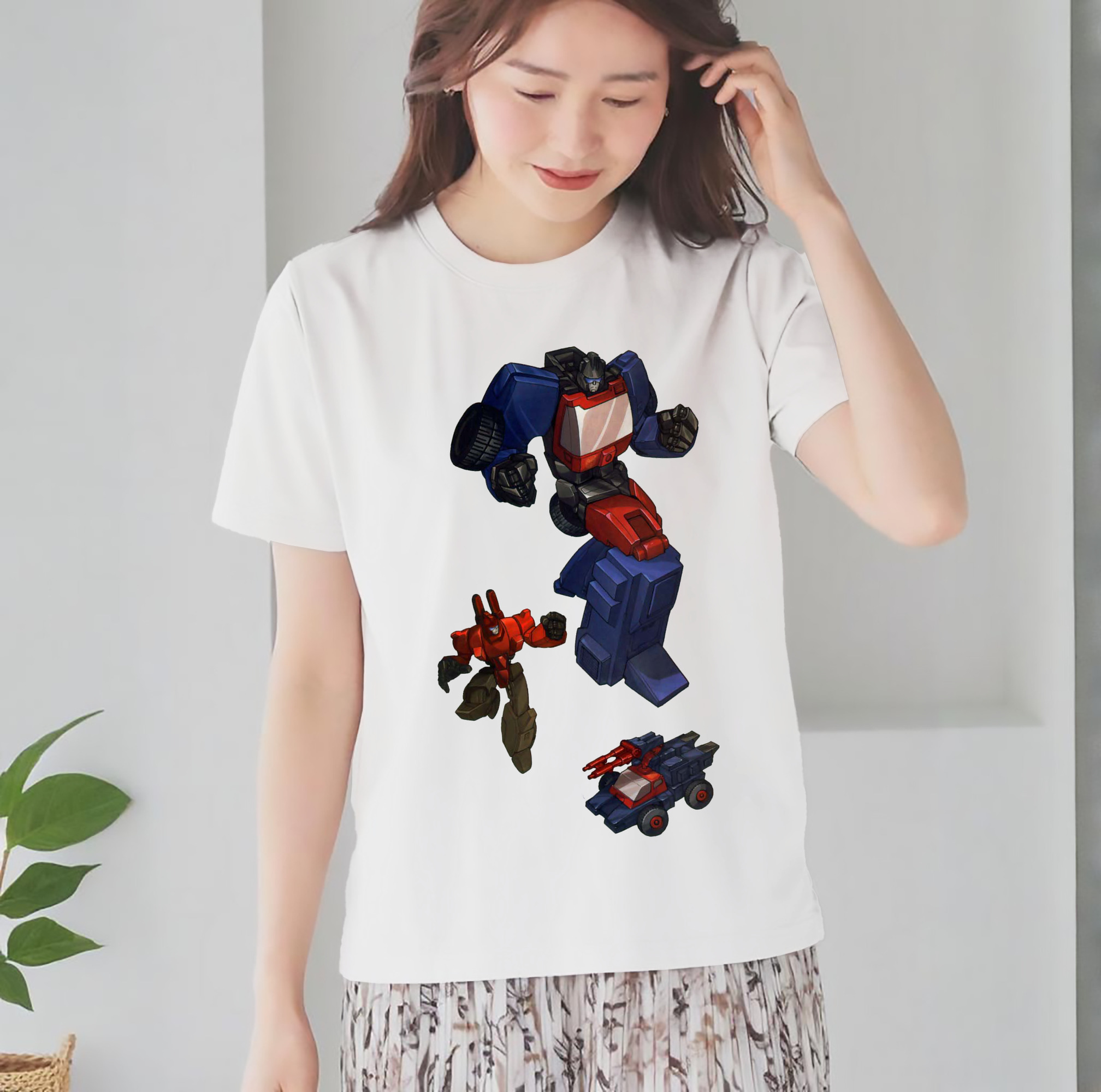  レディースカジュアルプリントTシャツ（綿100％）