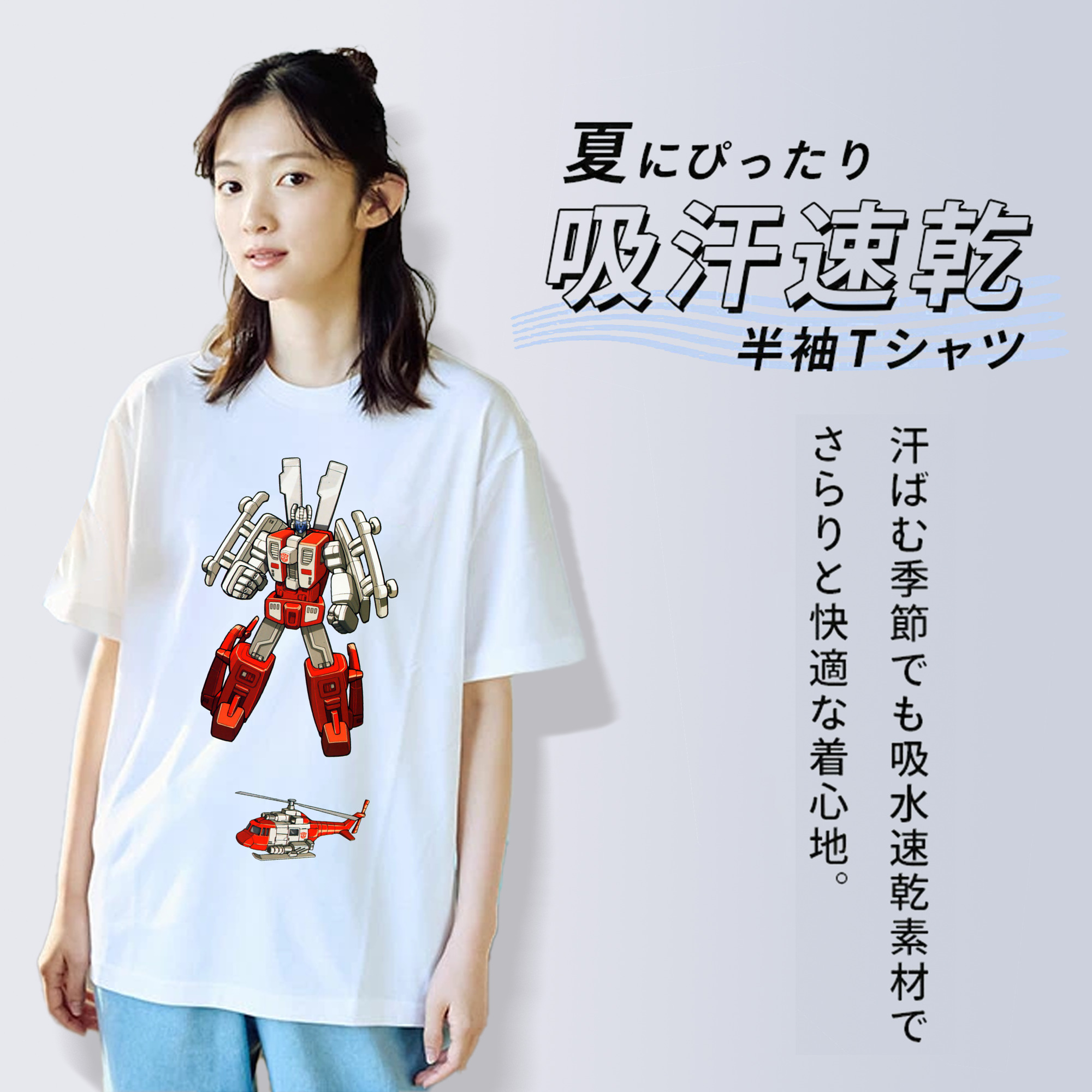  レディースカジュアルプリントTシャツ（綿100％）