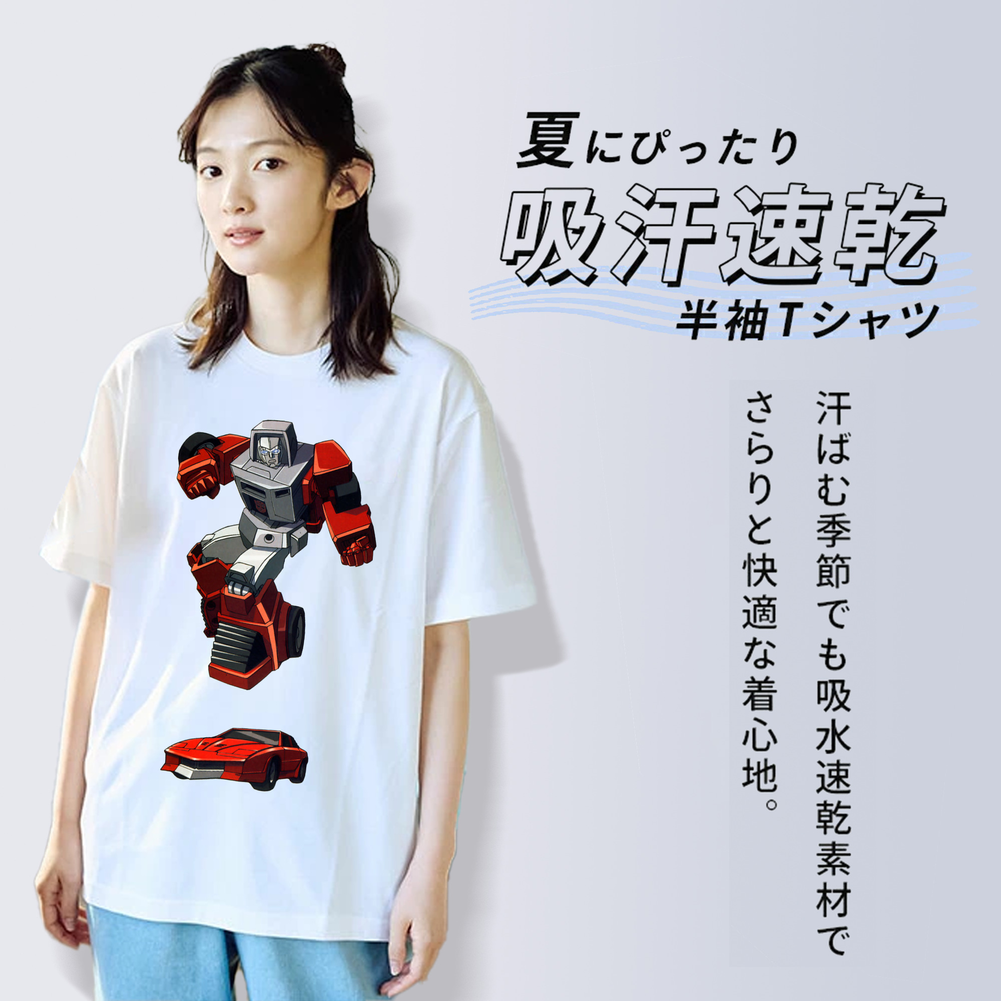  レディースカジュアルプリントTシャツ（綿100％）
