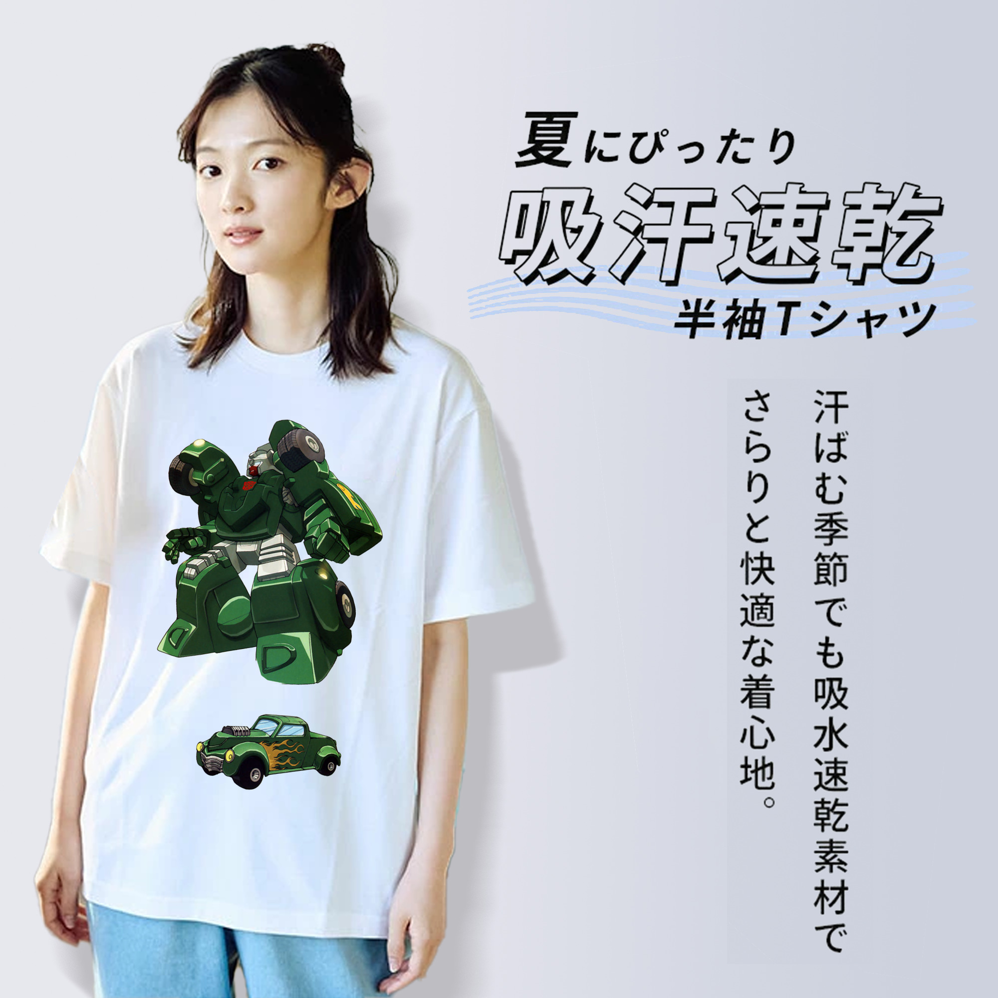  レディースカジュアルプリントTシャツ（綿100％）