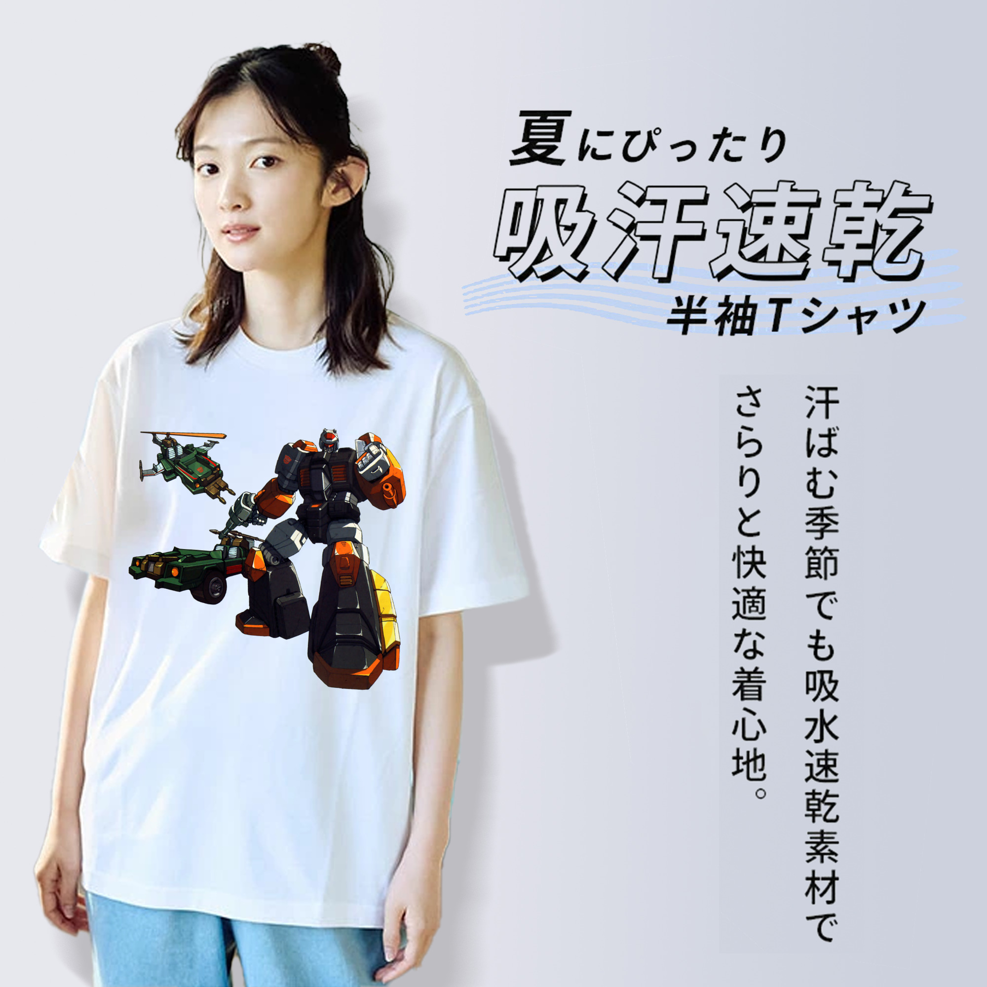  レディースカジュアルプリントTシャツ（綿100％）