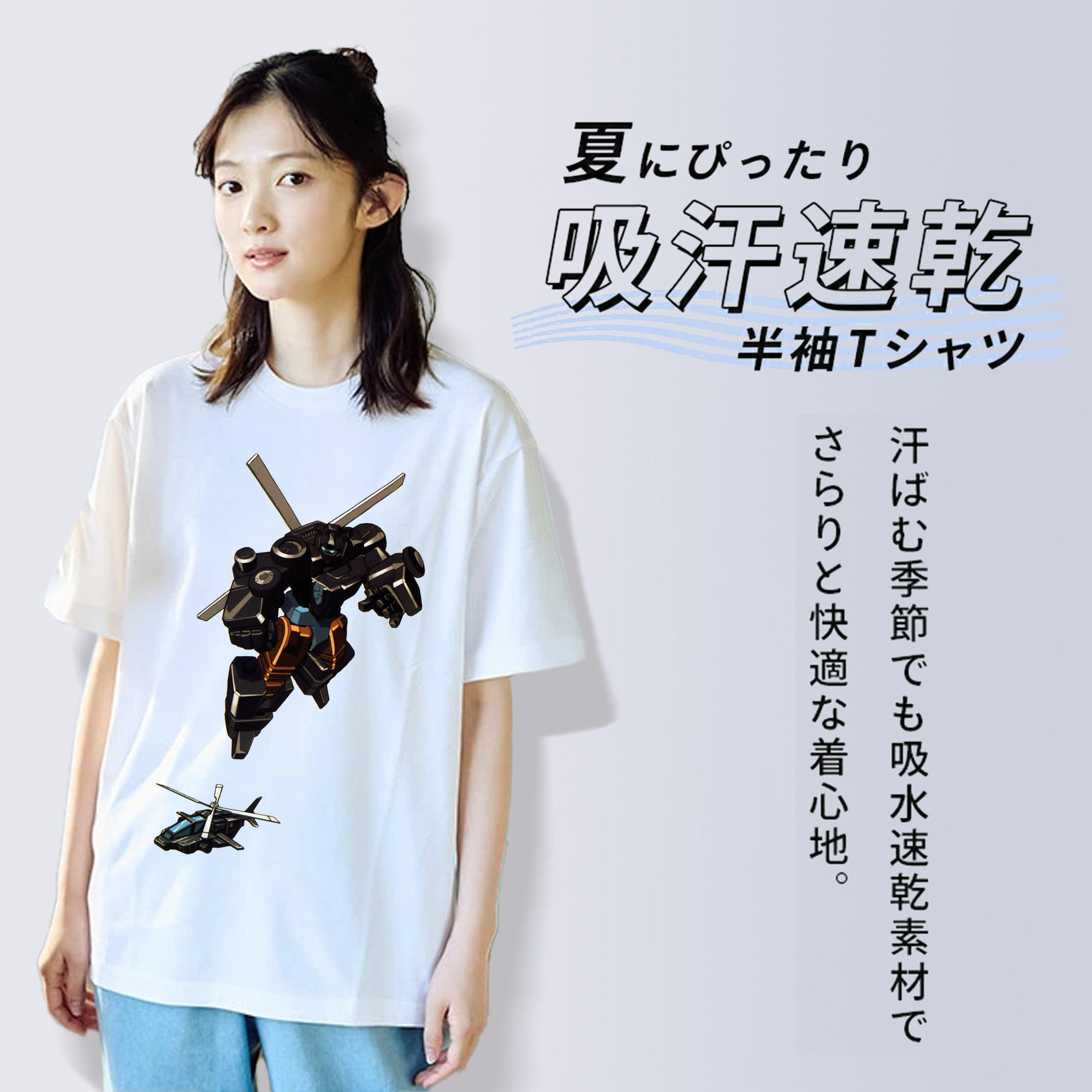  レディースカジュアルプリントTシャツ（綿100％）