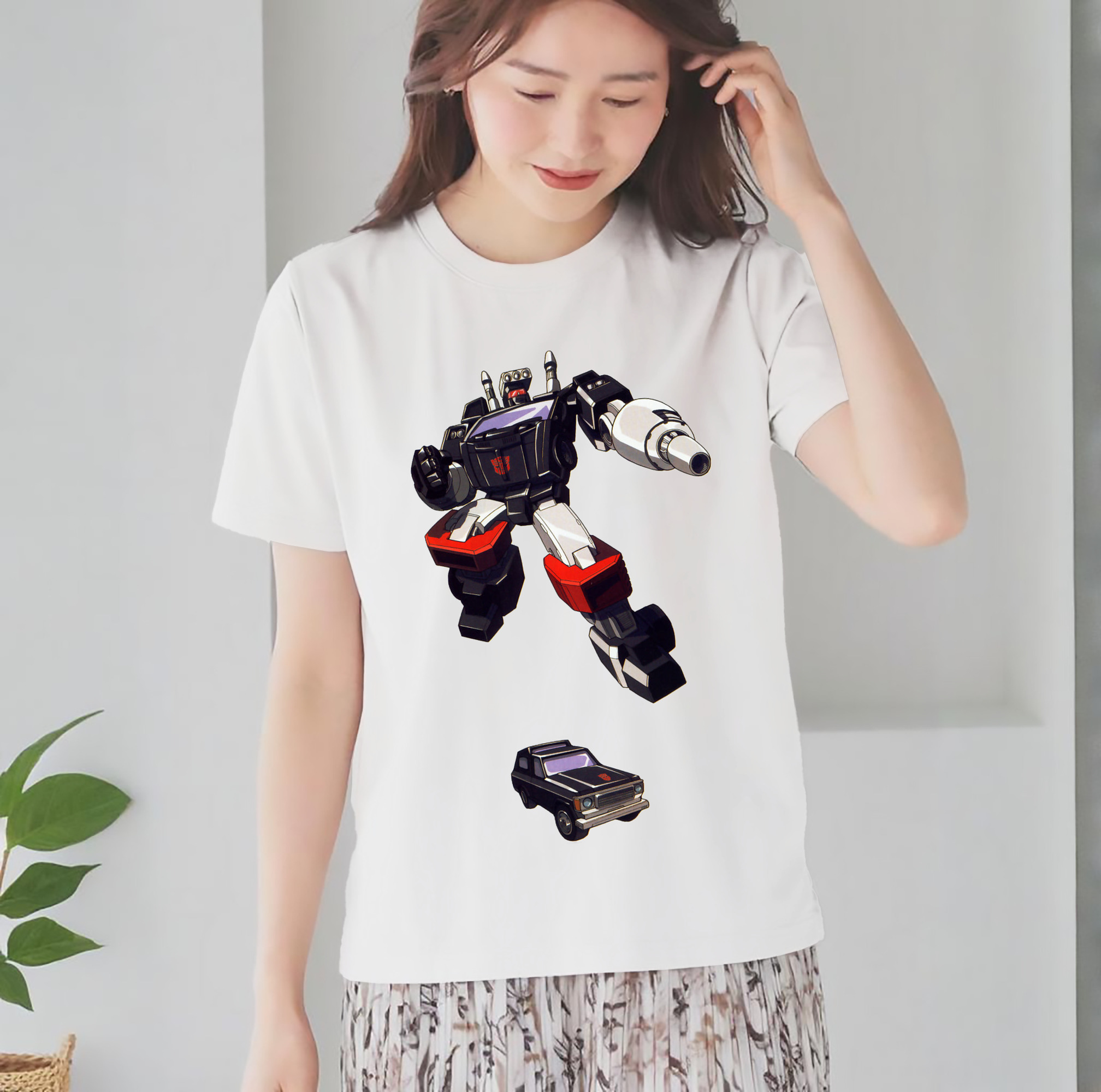  レディースカジュアルプリントTシャツ（綿100％）