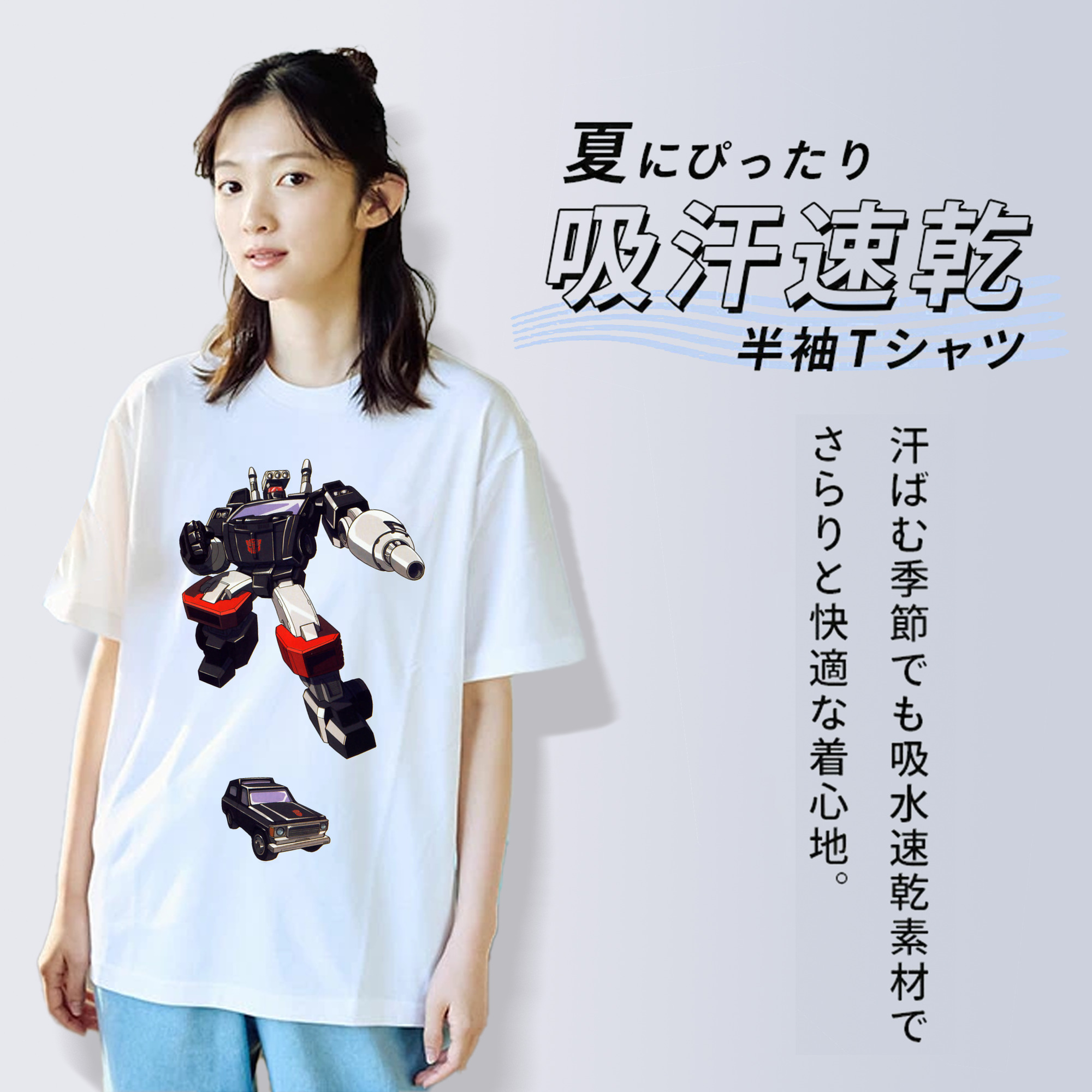  レディースカジュアルプリントTシャツ（綿100％）
