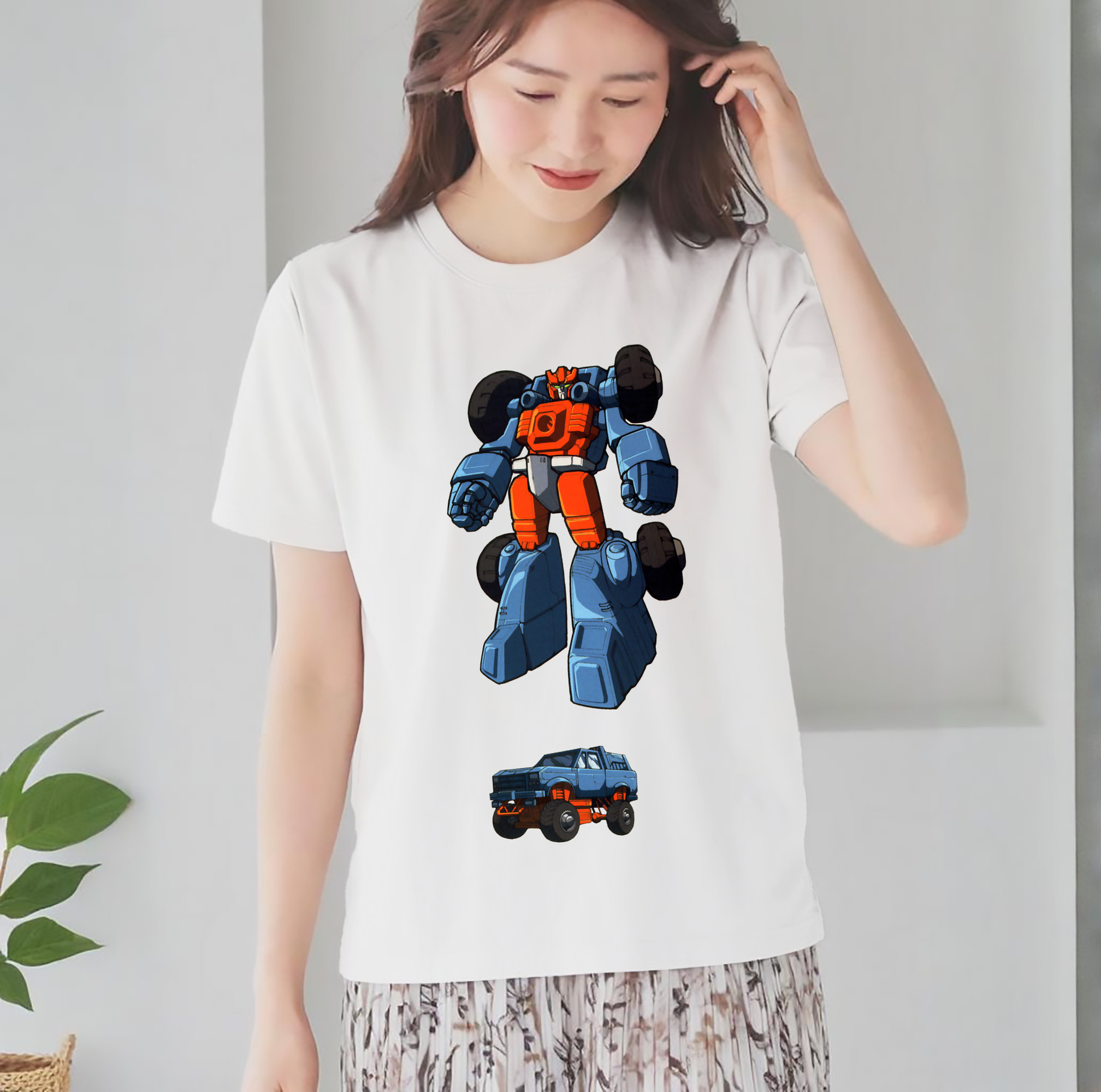  レディースカジュアルプリントTシャツ（綿100％）
