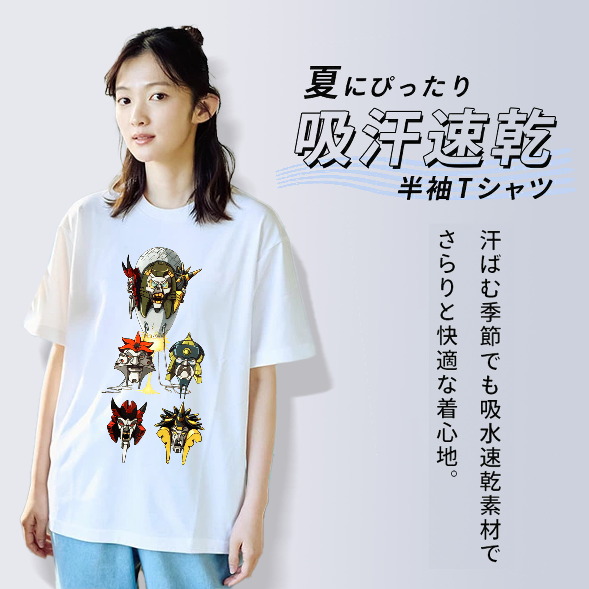  レディースカジュアルプリントTシャツ（綿100％）