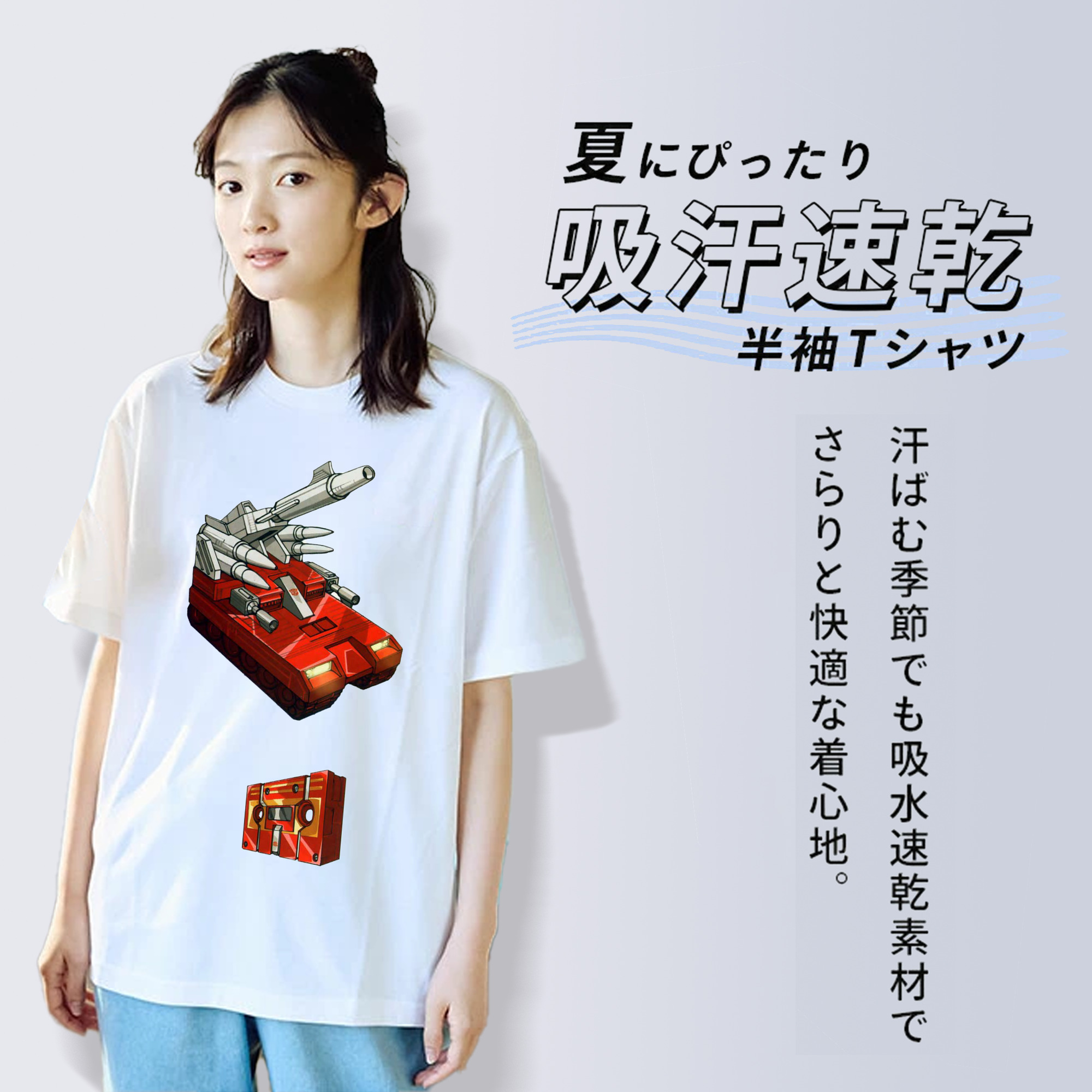  レディースカジュアルプリントTシャツ（綿100％）