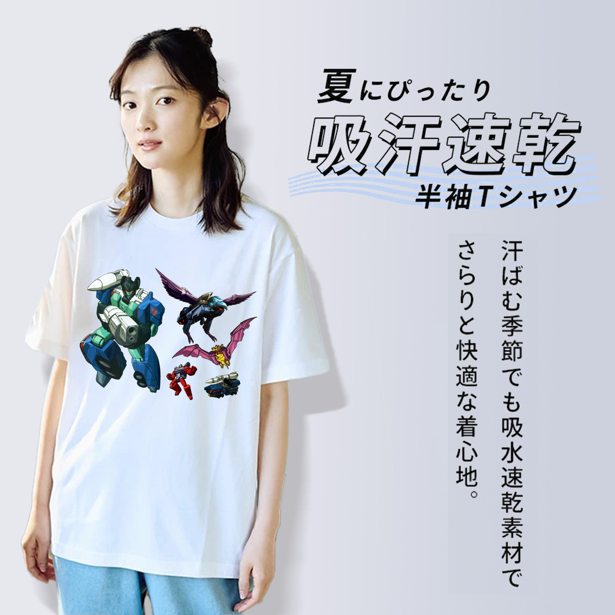  レディースカジュアルプリントTシャツ（綿100％）
