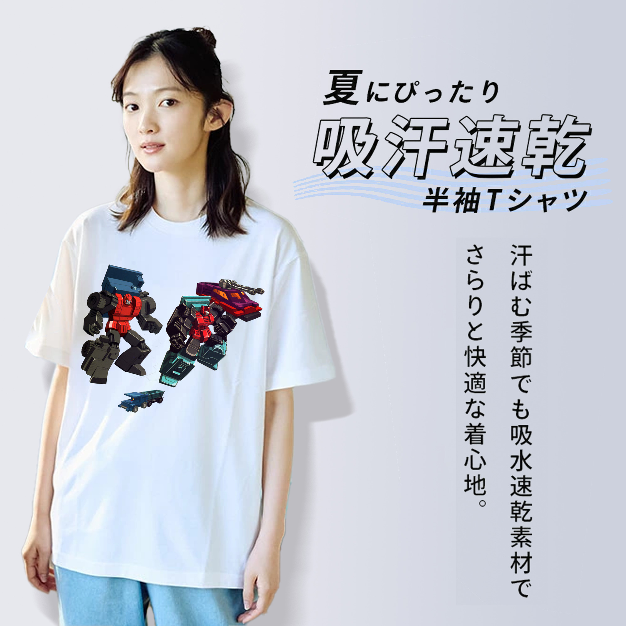 レディースカジュアルプリントTシャツ（綿100％）