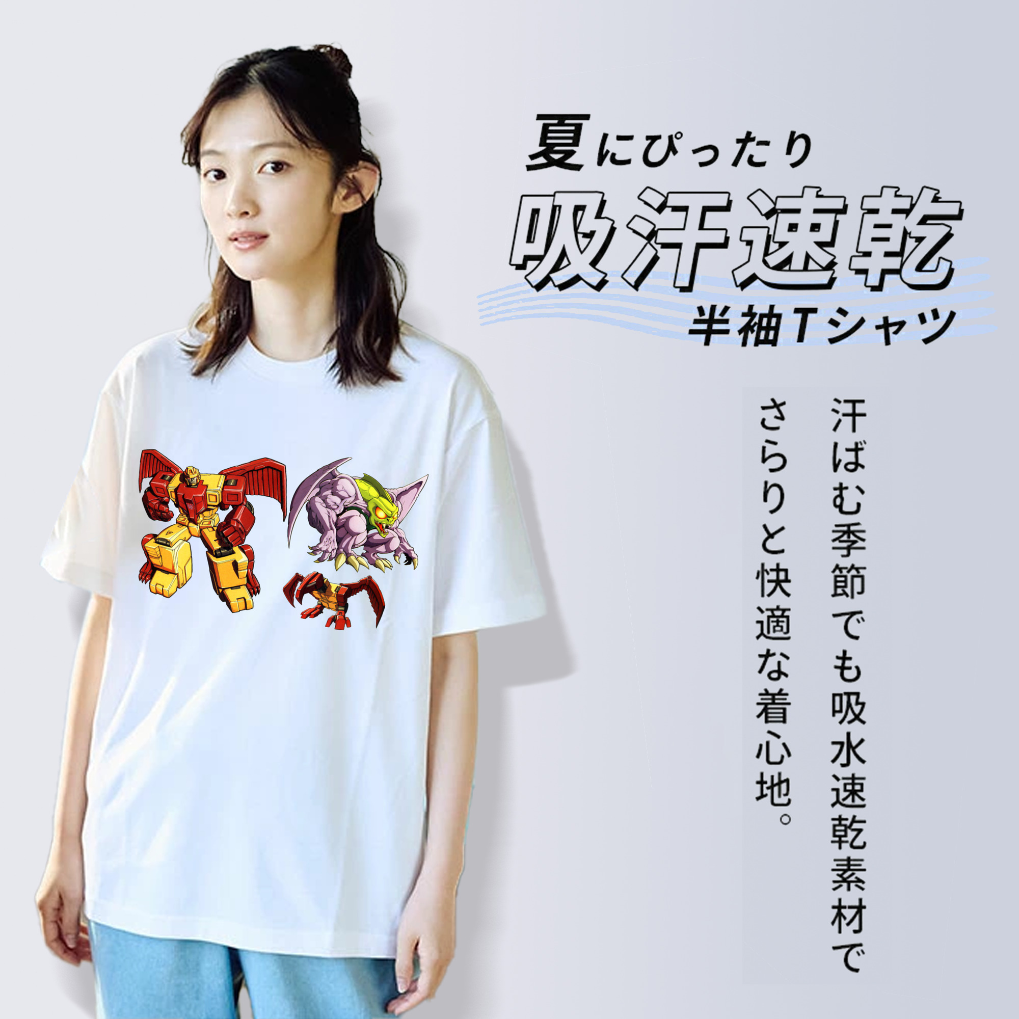  レディースカジュアルプリントTシャツ（綿100％）