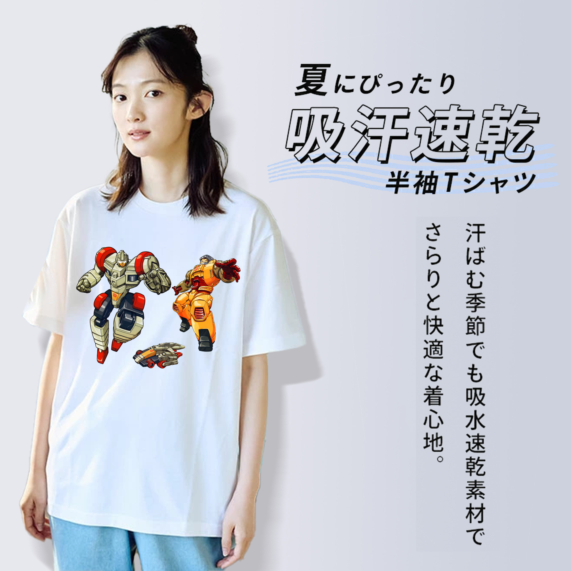  レディースカジュアルプリントTシャツ（綿100％）