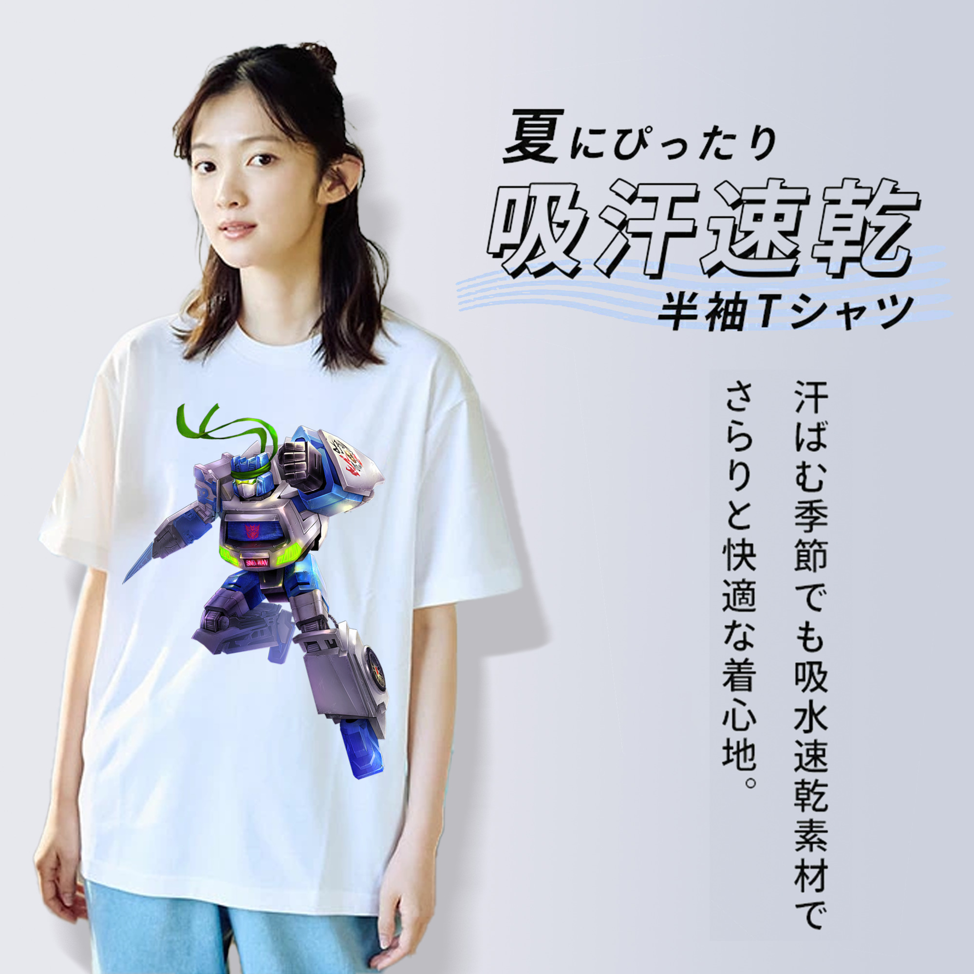  レディースカジュアルプリントTシャツ（綿100％）