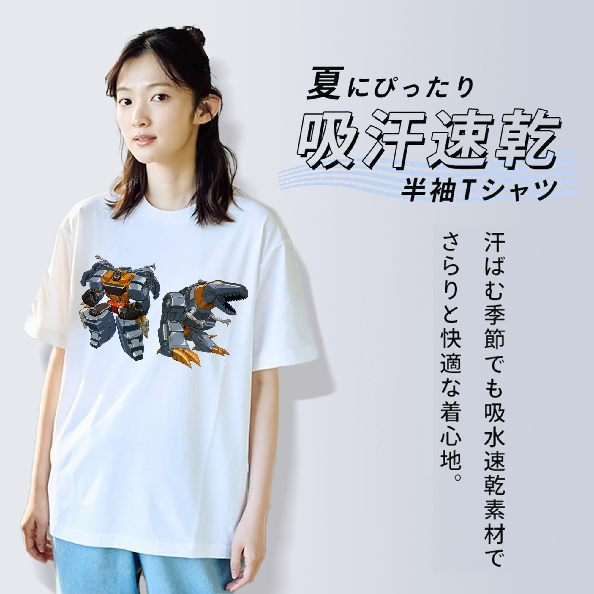  レディースカジュアルプリントTシャツ（綿100％）
