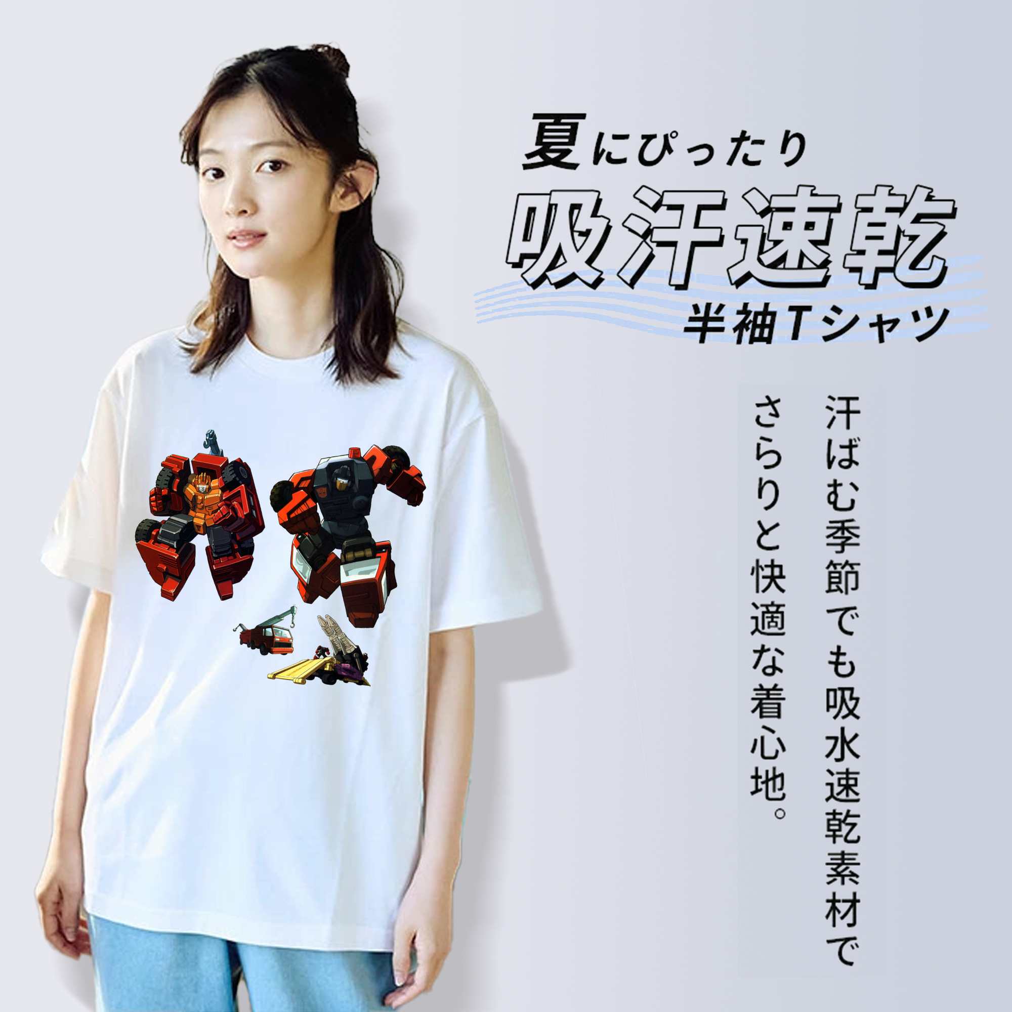  レディースカジュアルプリントTシャツ（綿100％）
