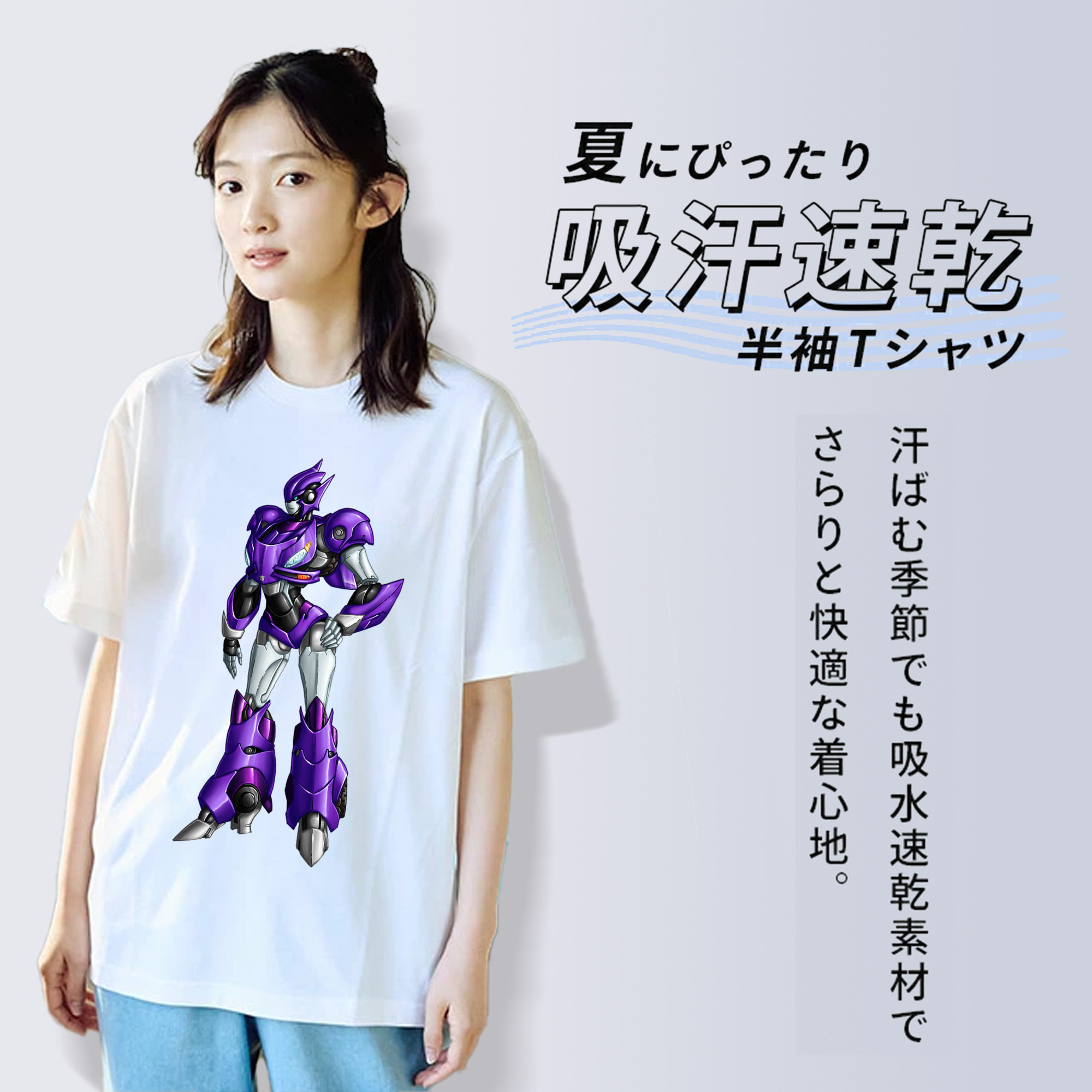  レディースカジュアルプリントTシャツ（綿100％）