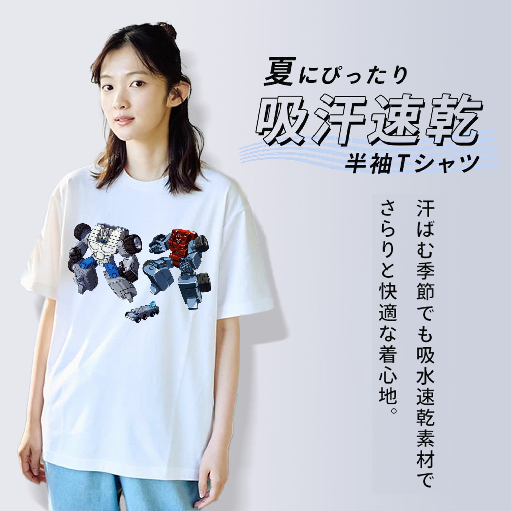  レディースカジュアルプリントTシャツ（綿100％）