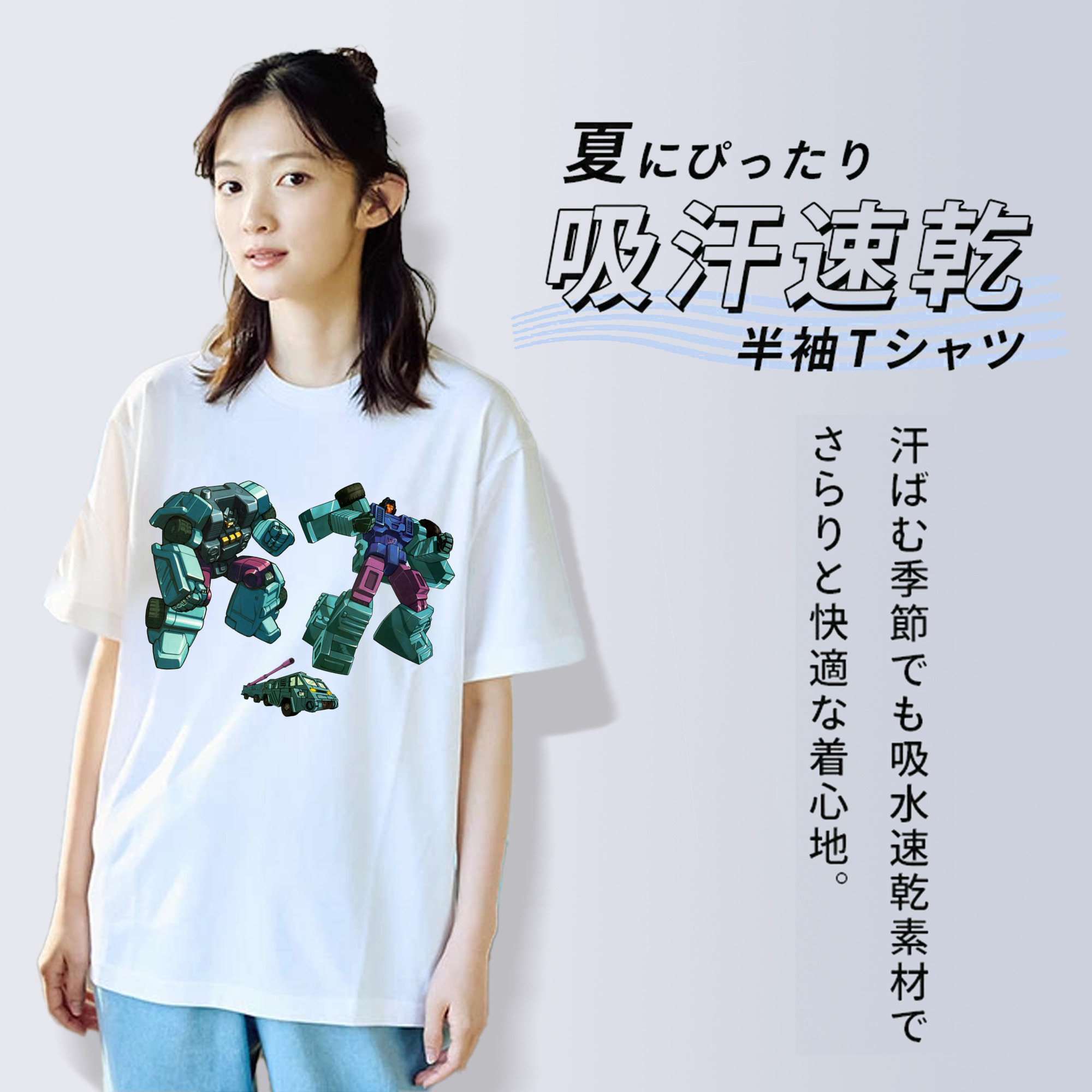  レディースカジュアルプリントTシャツ（綿100％）