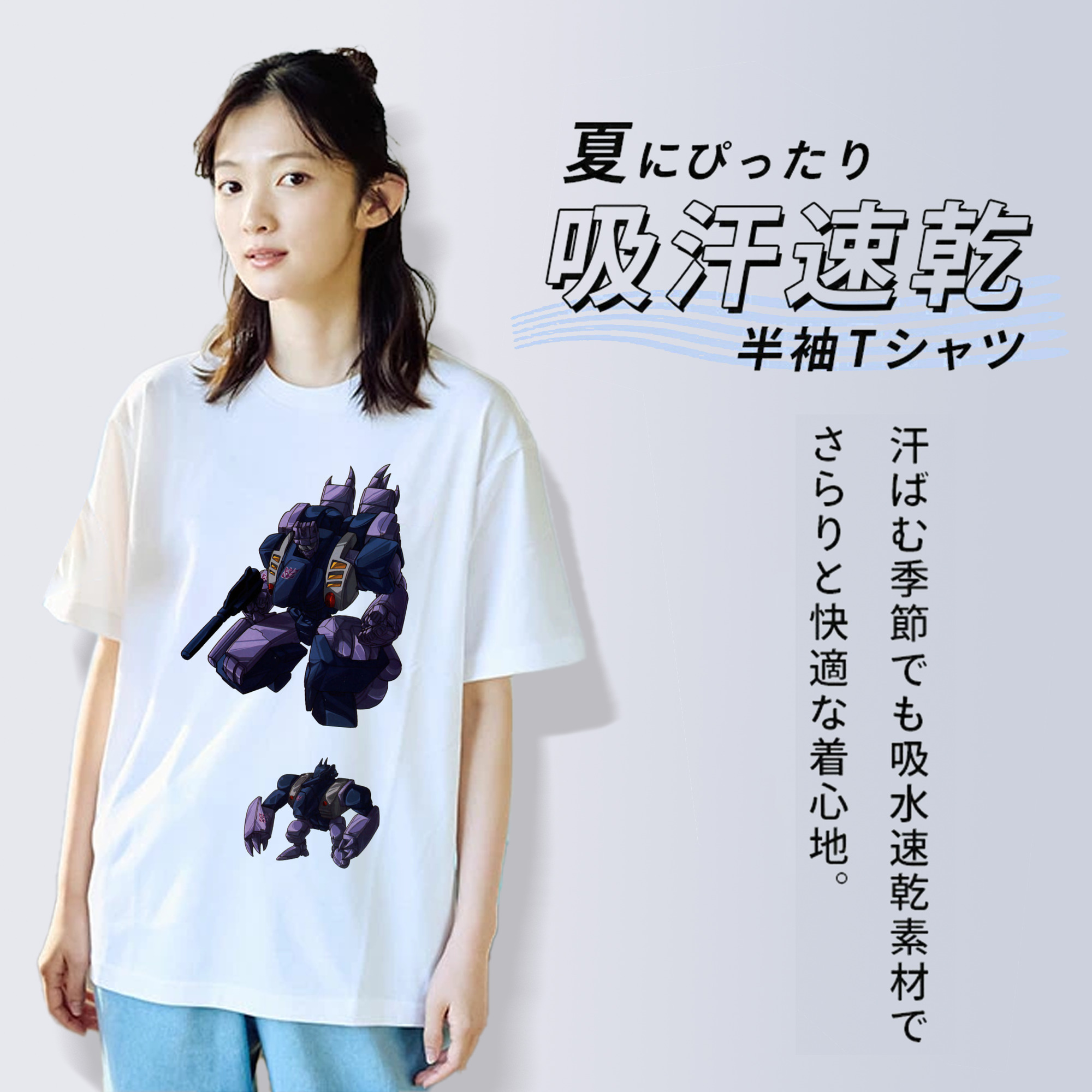  レディースカジュアルプリントTシャツ（綿100％）