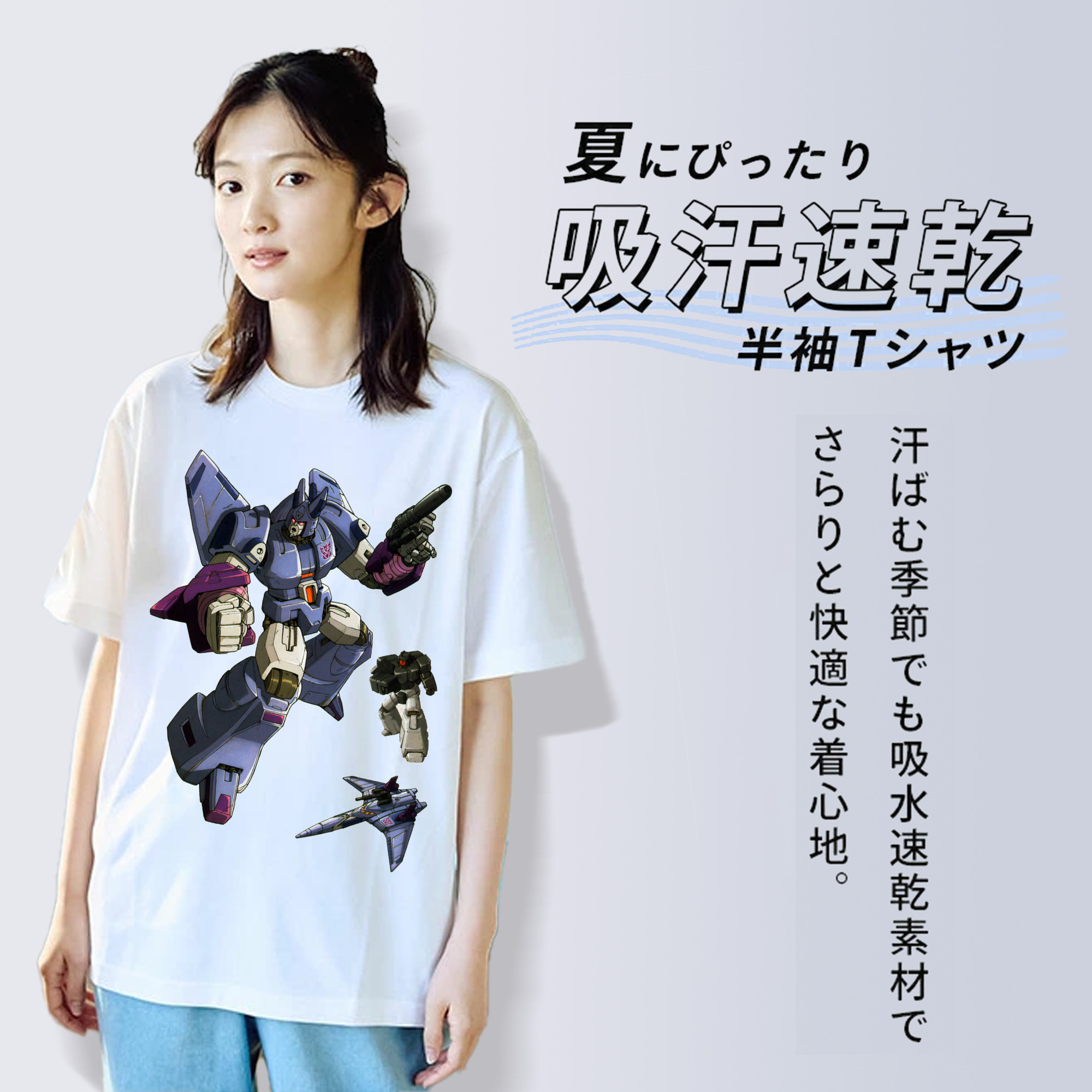  レディースカジュアルプリントTシャツ（綿100％）