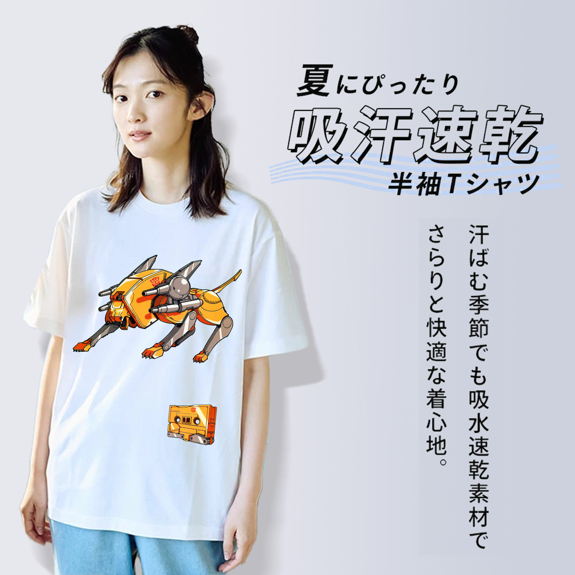  レディースカジュアルプリントTシャツ（綿100％）