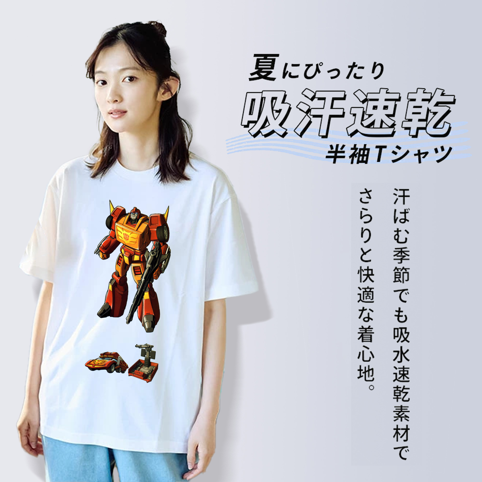  レディースカジュアルプリントTシャツ（綿100％）