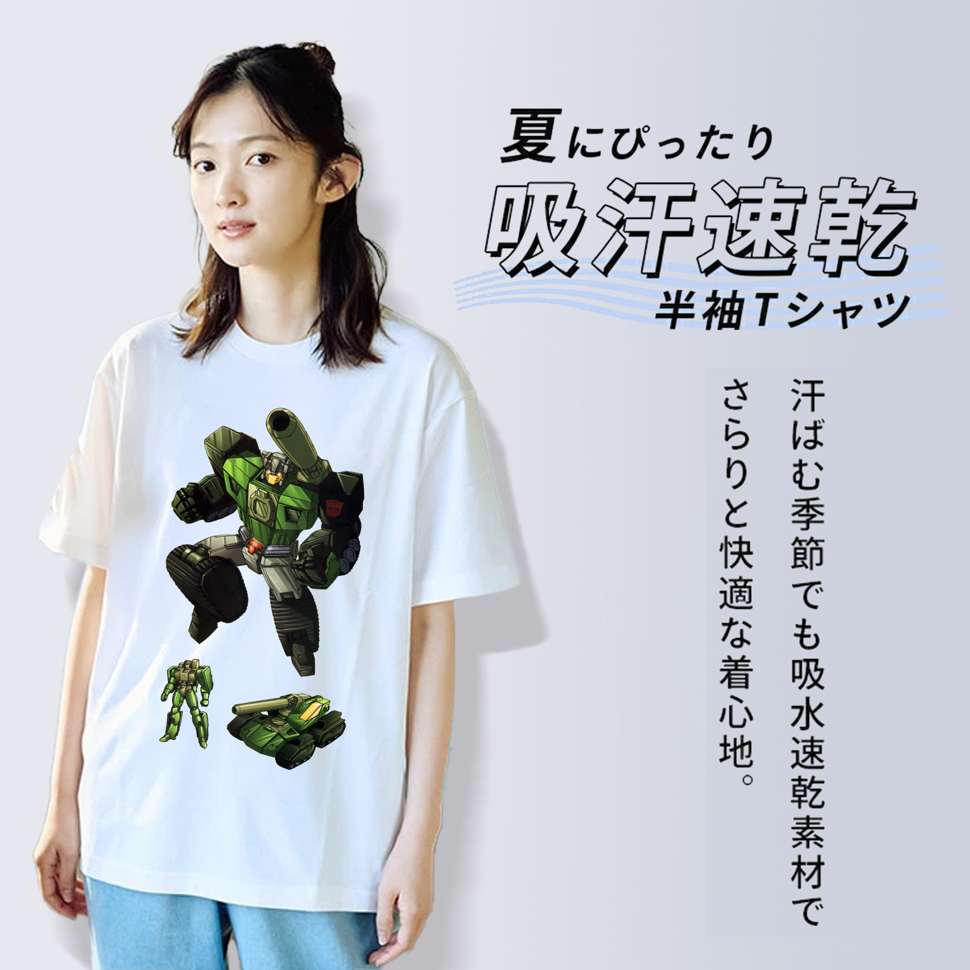  レディースカジュアルプリントTシャツ（綿100％）