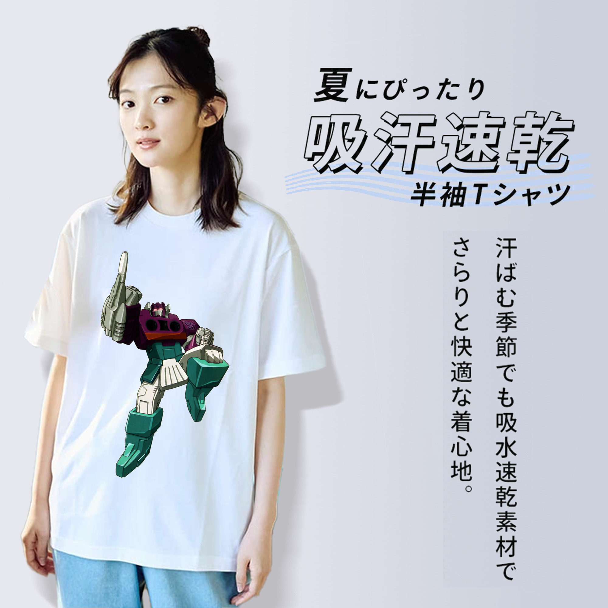  レディースカジュアルプリントTシャツ（綿100％）