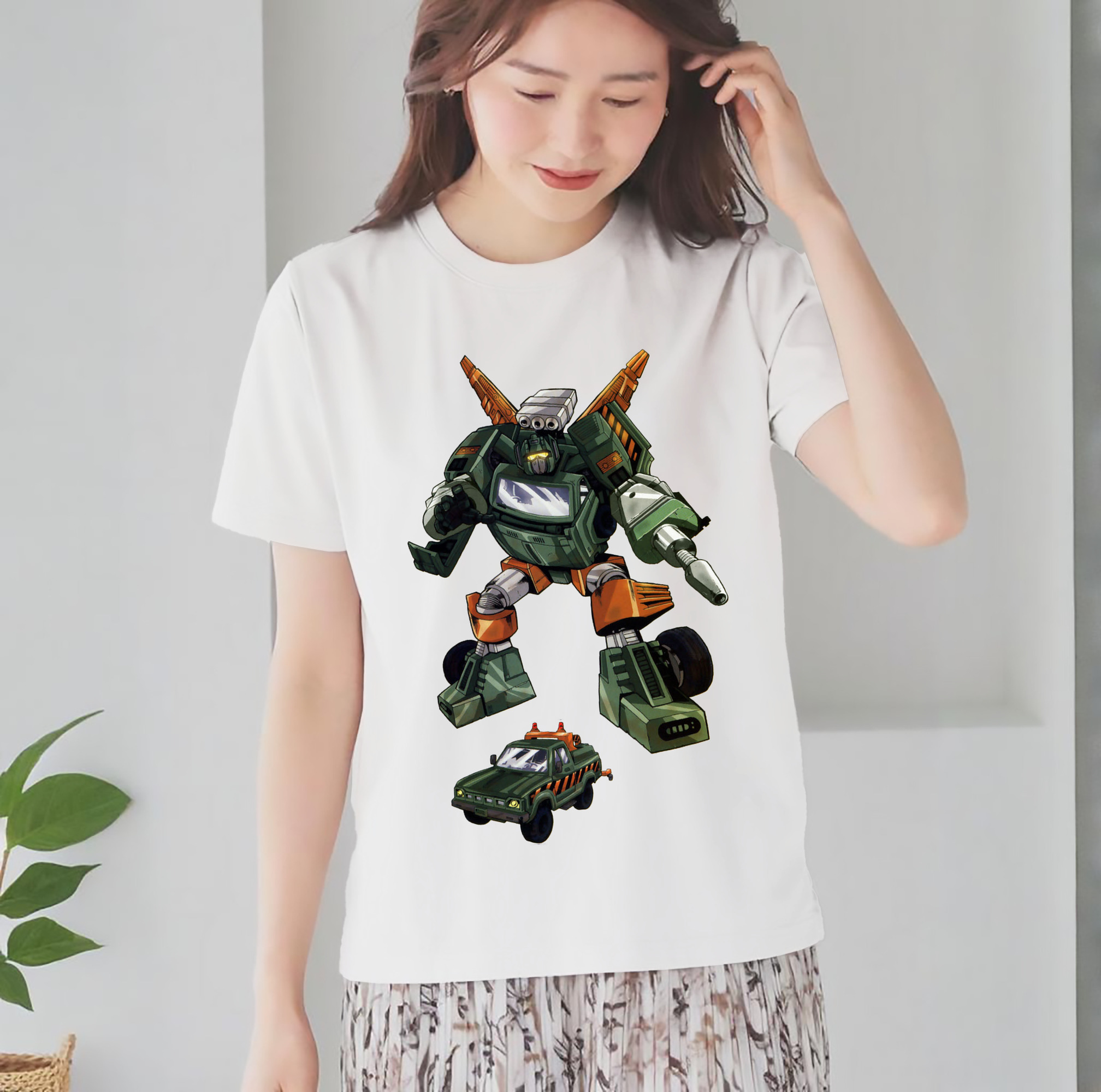  レディースカジュアルプリントTシャツ（綿100％）