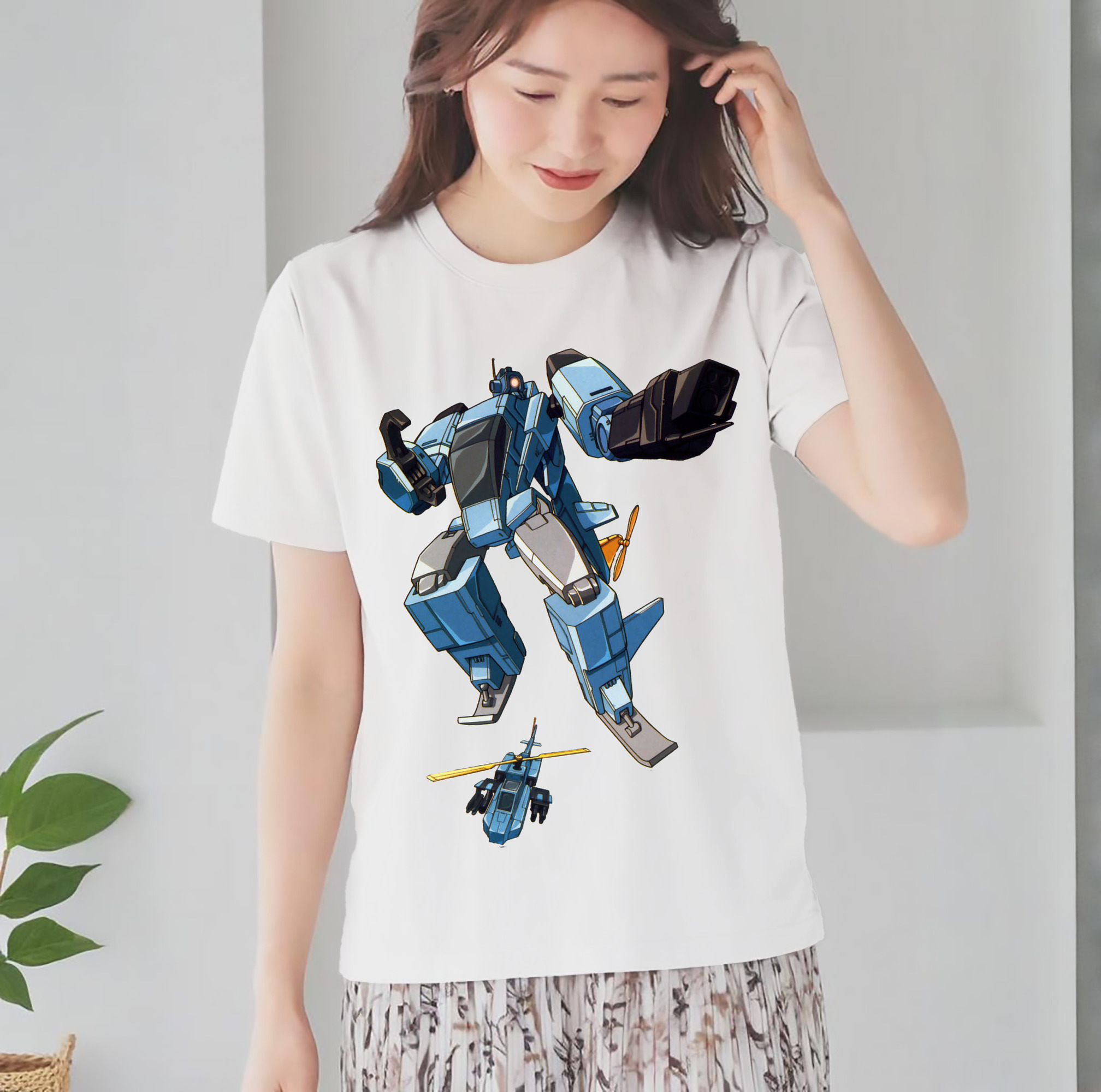  レディースカジュアルプリントTシャツ（綿100％）