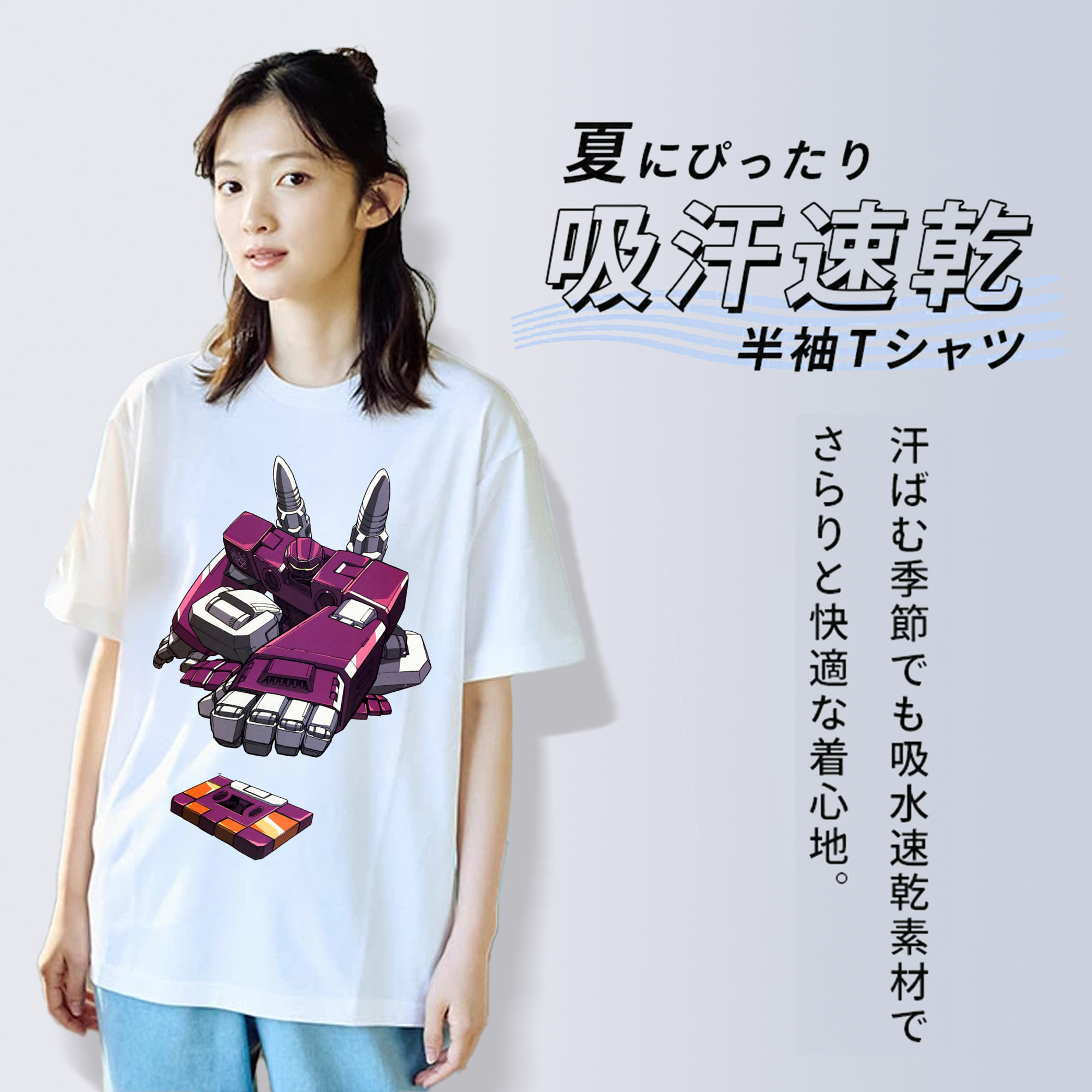  レディースカジュアルプリントTシャツ（綿100％）