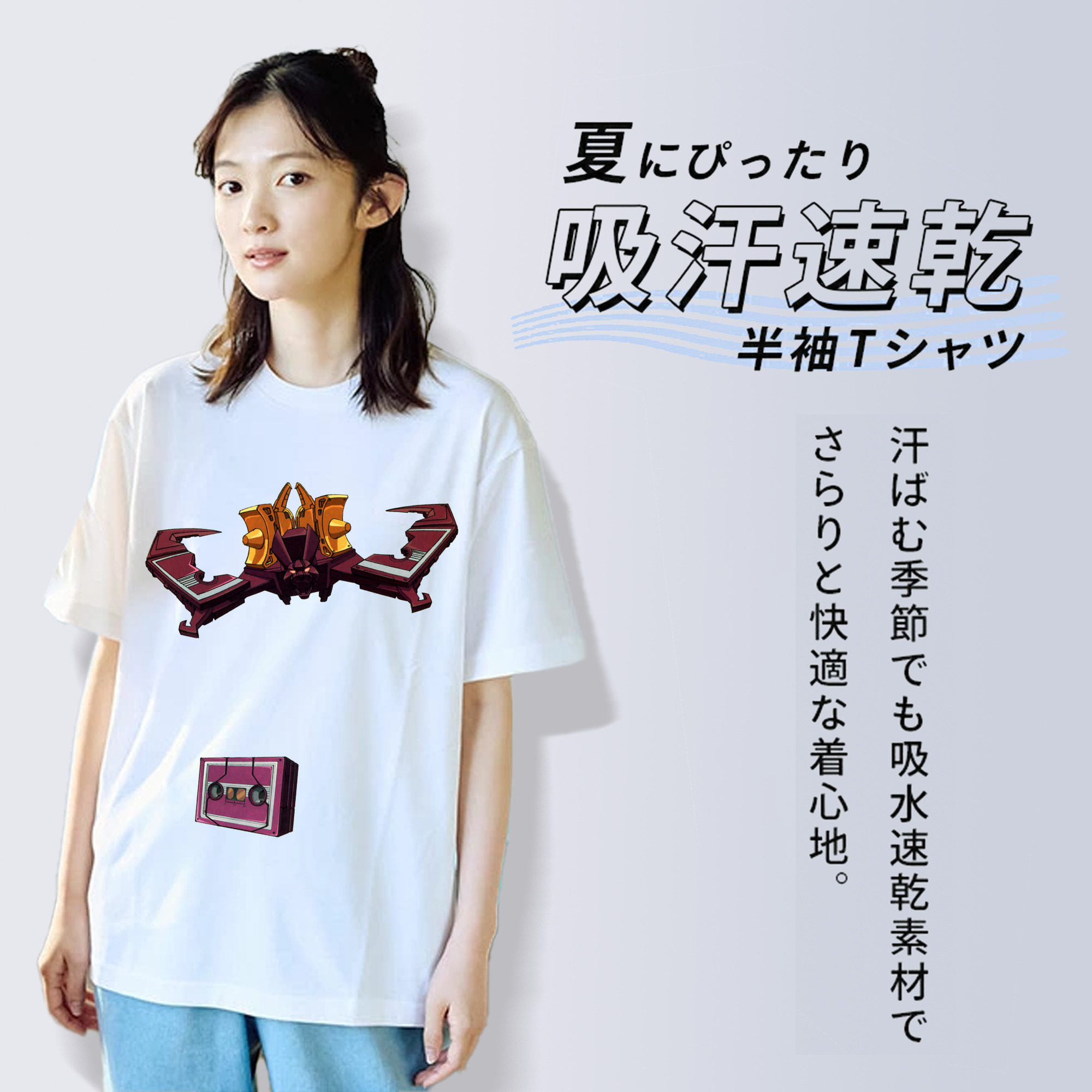  レディースカジュアルプリントTシャツ（綿100％）