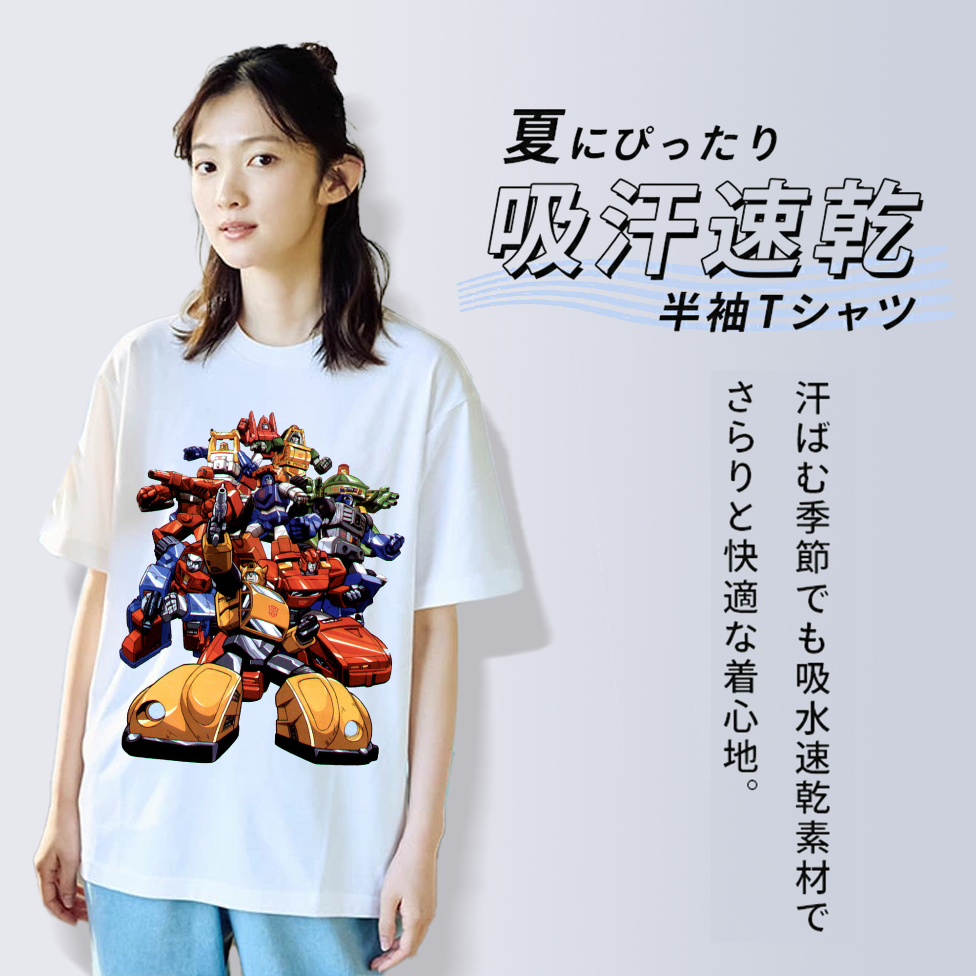  レディースカジュアルプリントTシャツ（綿100％）
