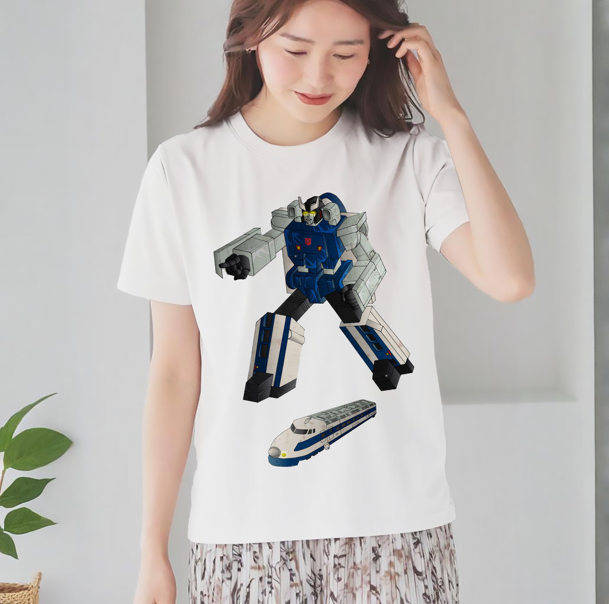  レディースカジュアルプリントTシャツ（綿100％）