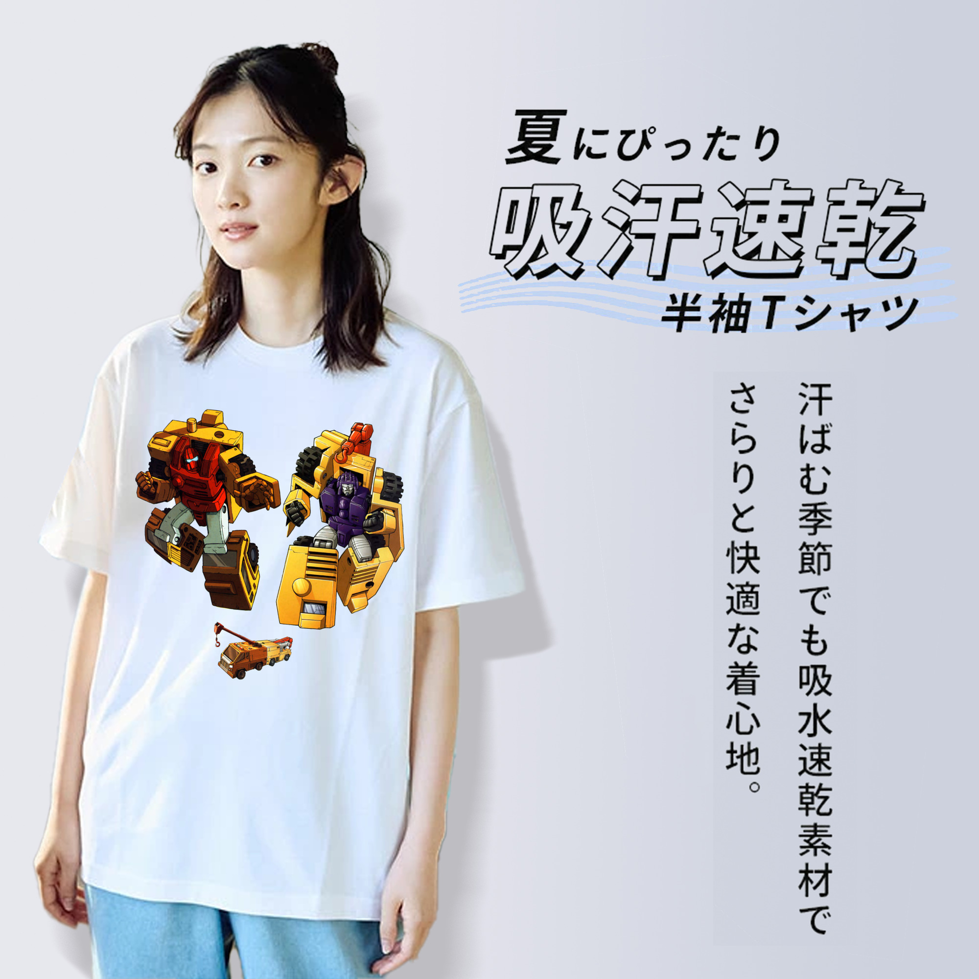  レディースカジュアルプリントTシャツ（綿100％）