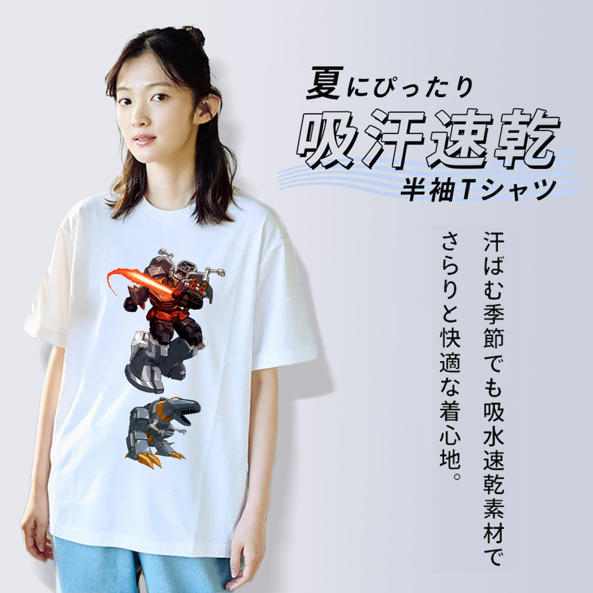  レディースカジュアルプリントTシャツ（綿100％）