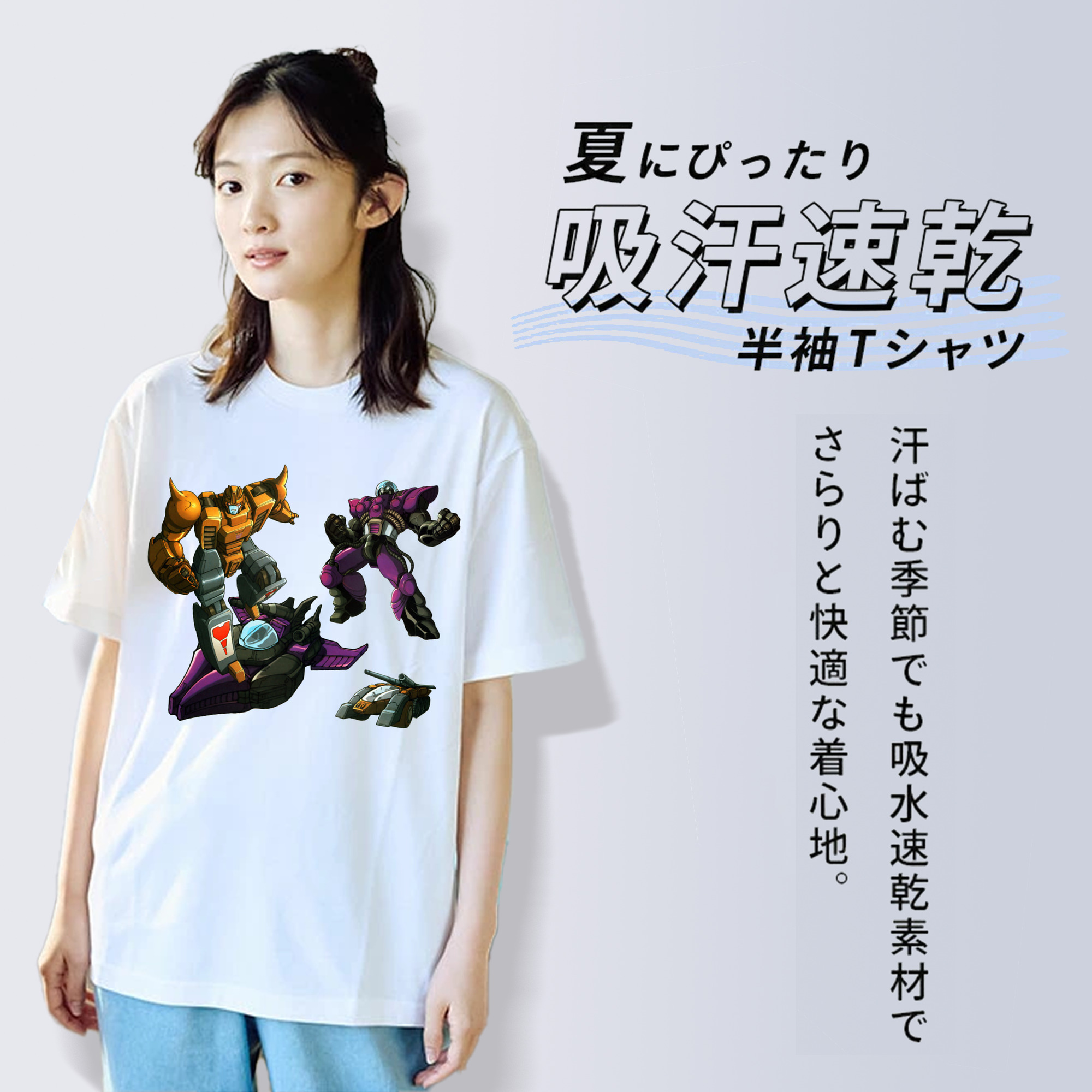  レディースカジュアルプリントTシャツ（綿100％）