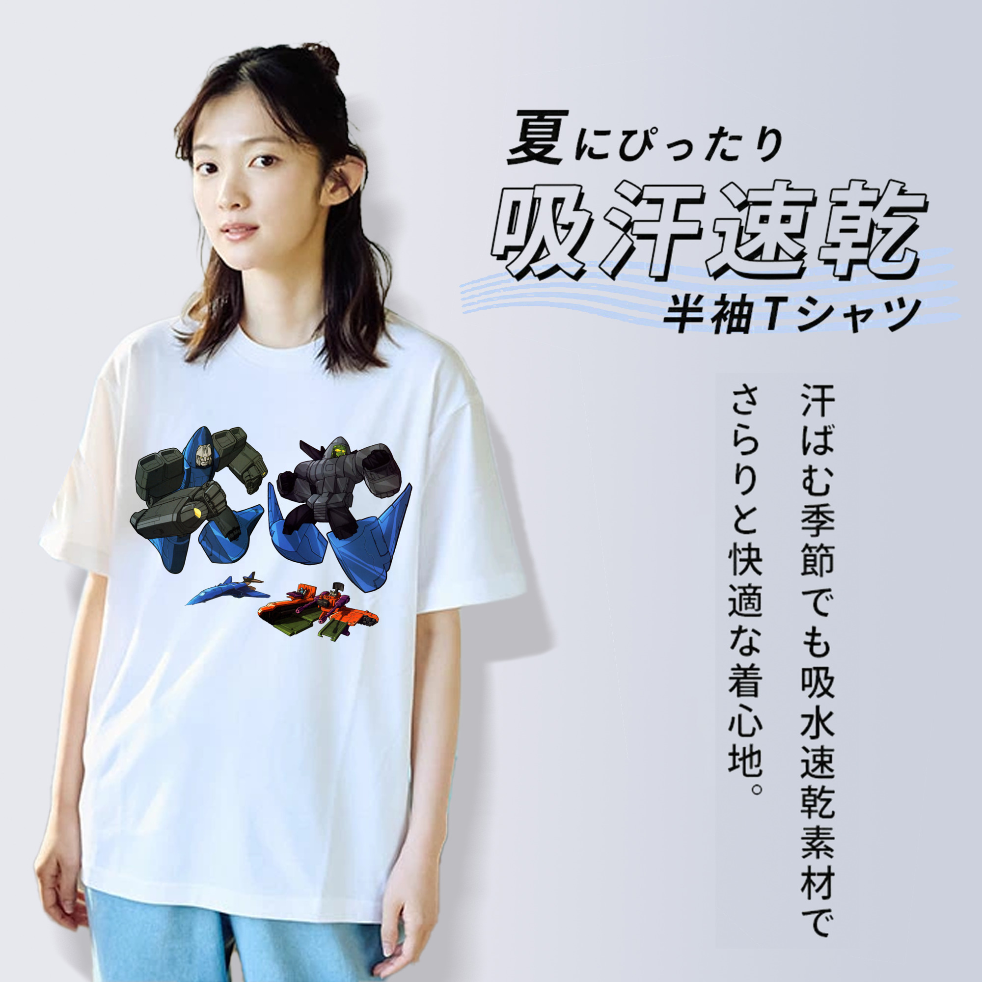  レディースカジュアルプリントTシャツ（綿100％）