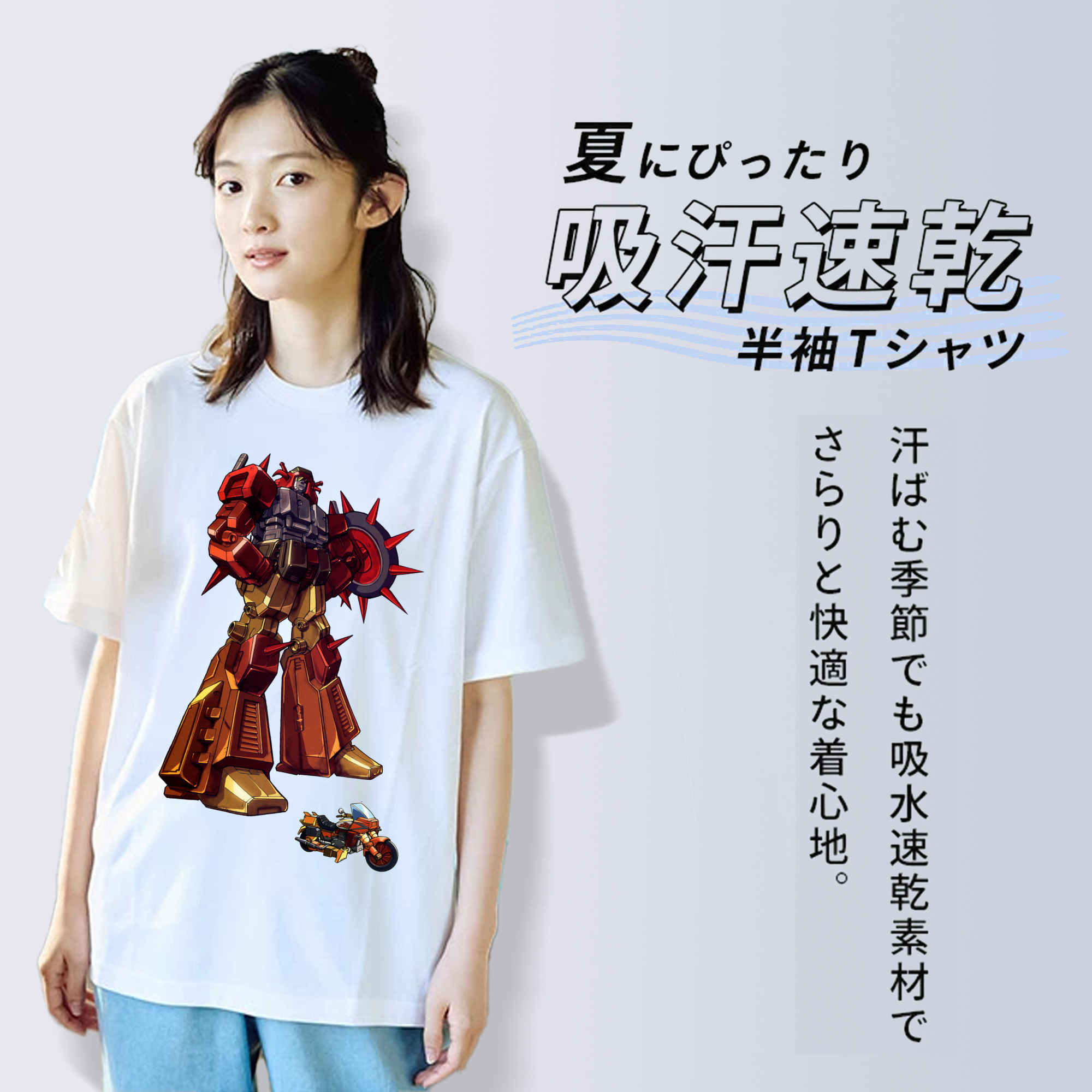  レディースカジュアルプリントTシャツ（綿100％）