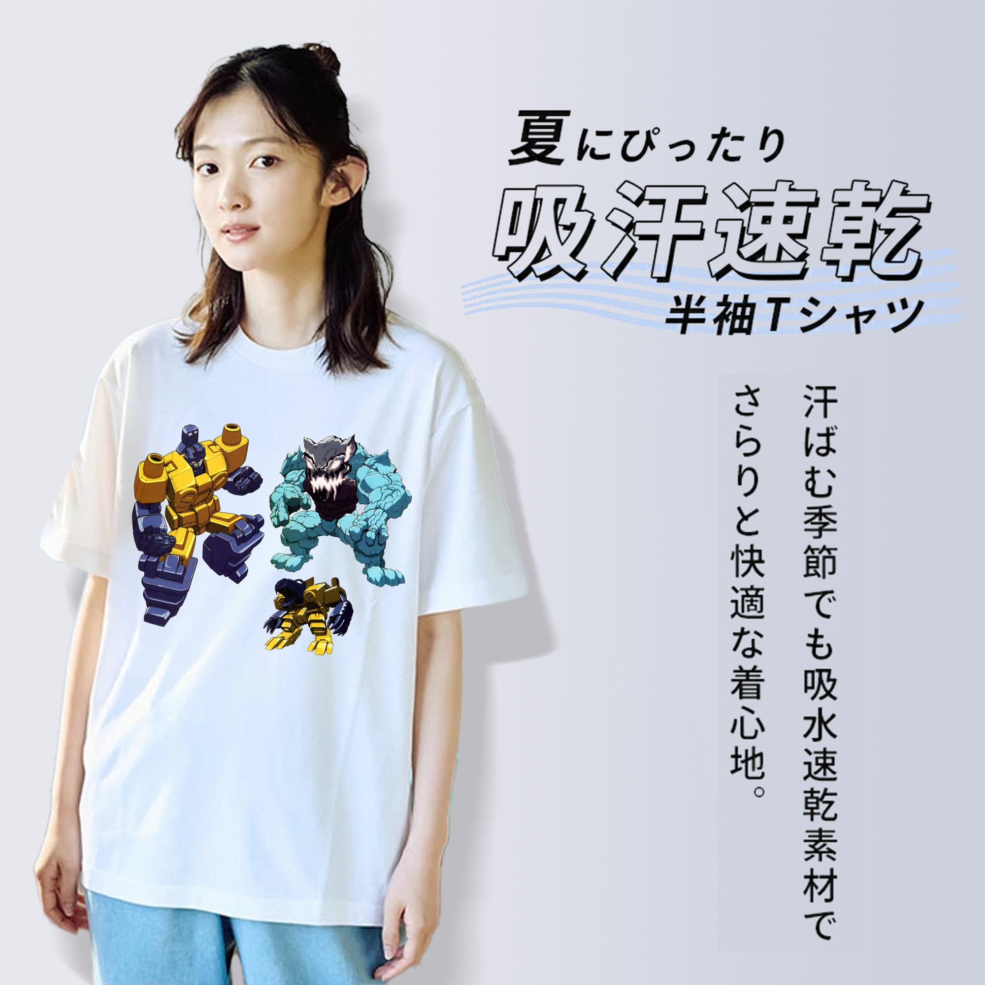  レディースカジュアルプリントTシャツ（綿100％）