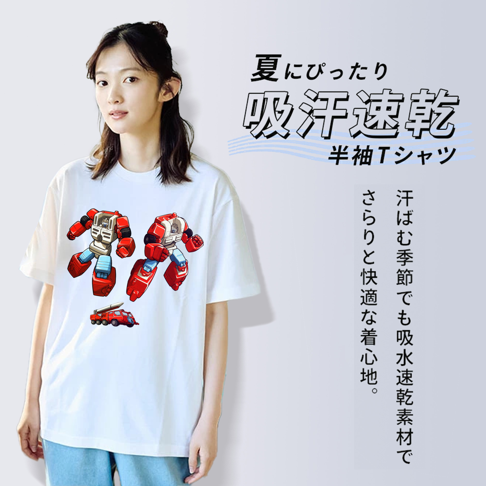  レディースカジュアルプリントTシャツ（綿100％）