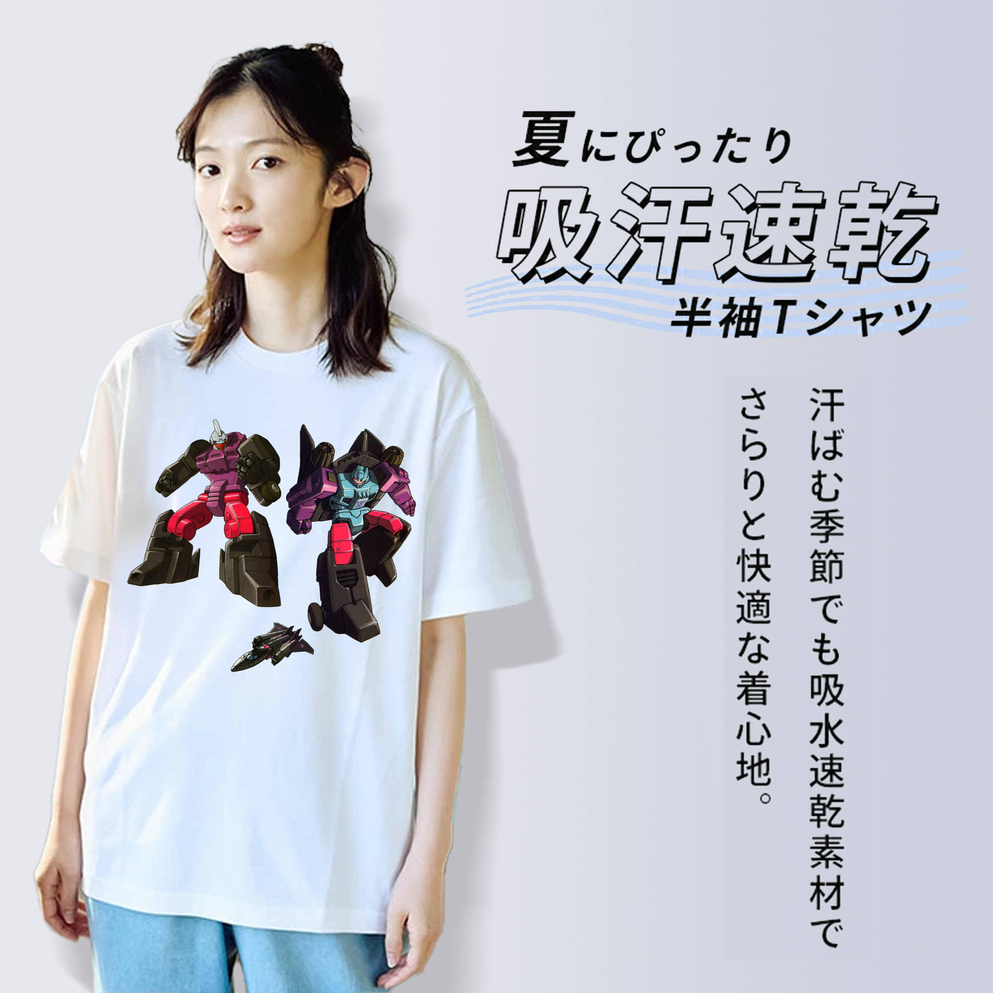  レディースカジュアルプリントTシャツ（綿100％）