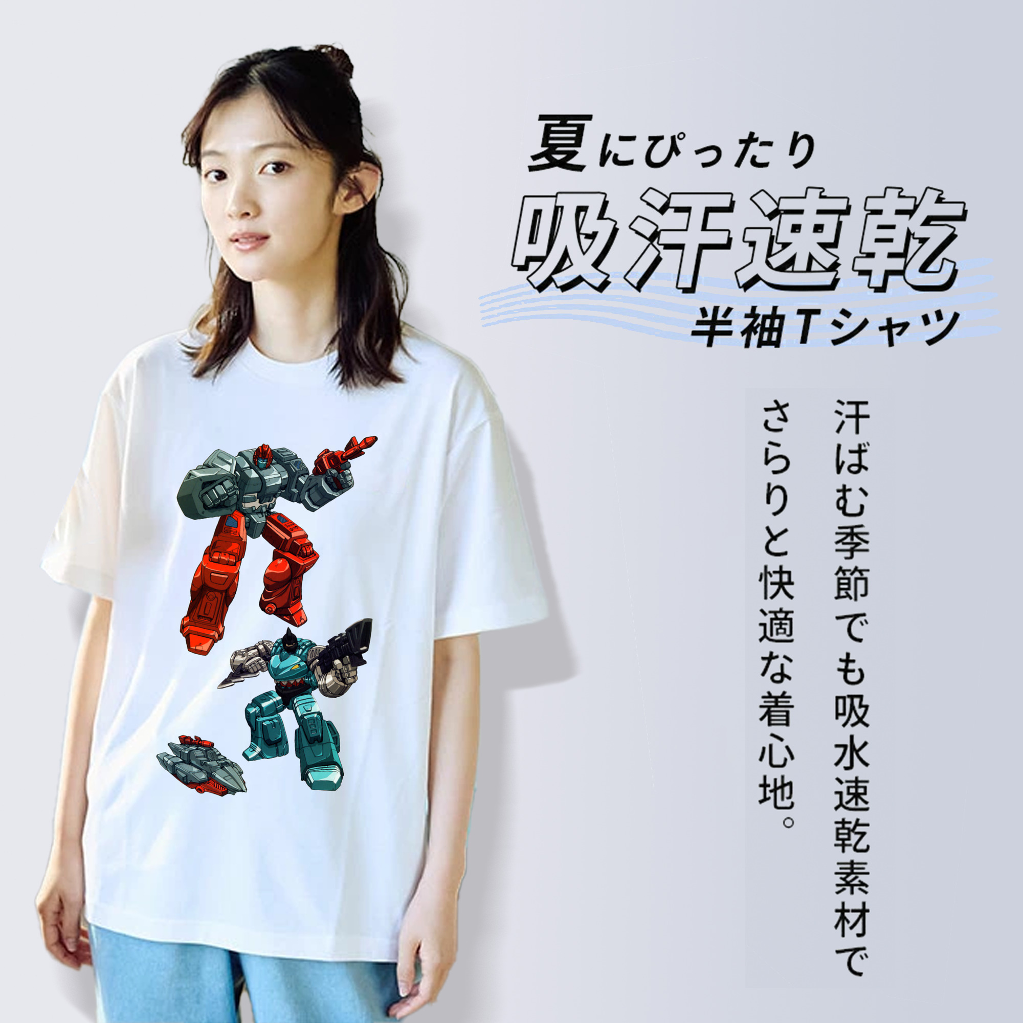  レディースカジュアルプリントTシャツ（綿100％）