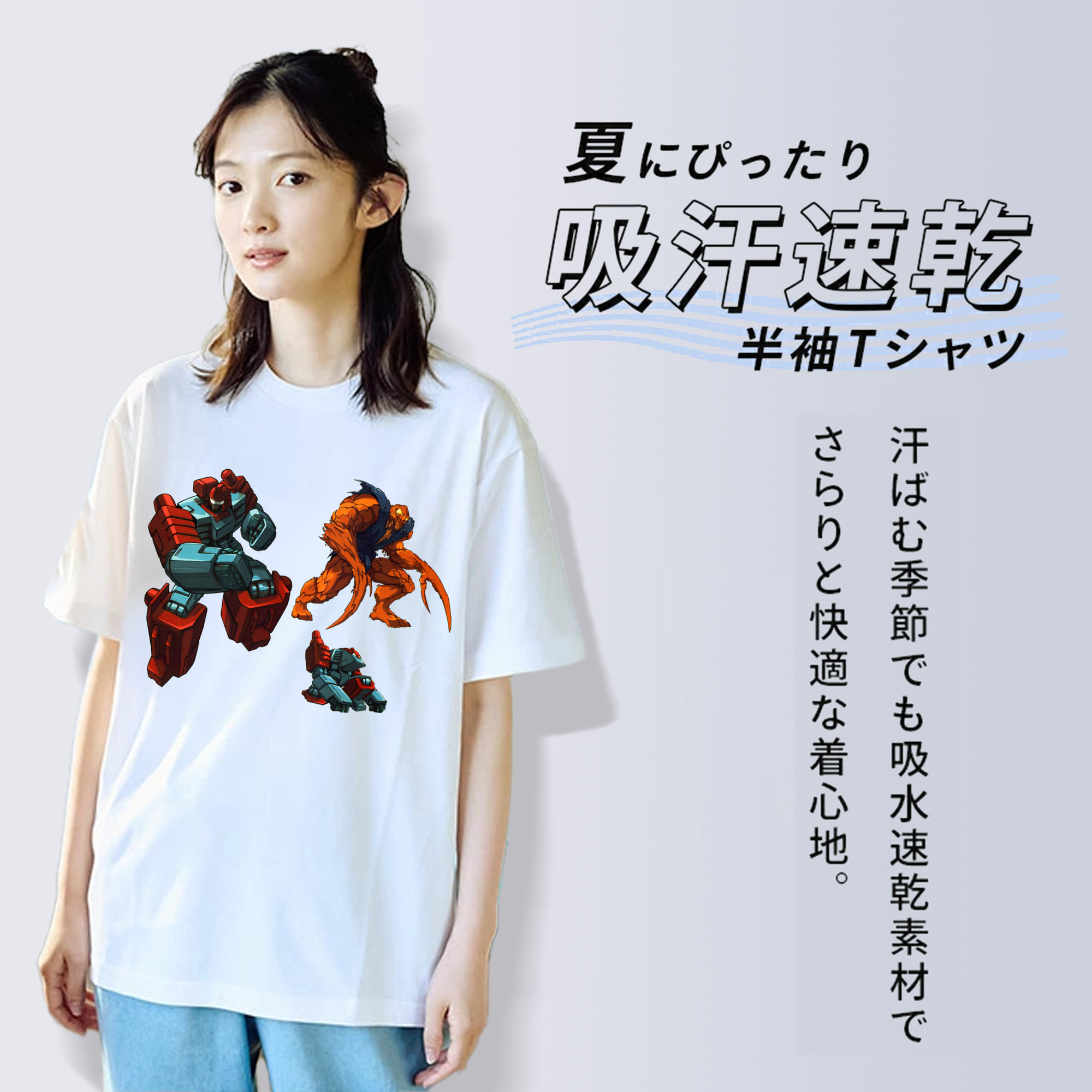  レディースカジュアルプリントTシャツ（綿100％）