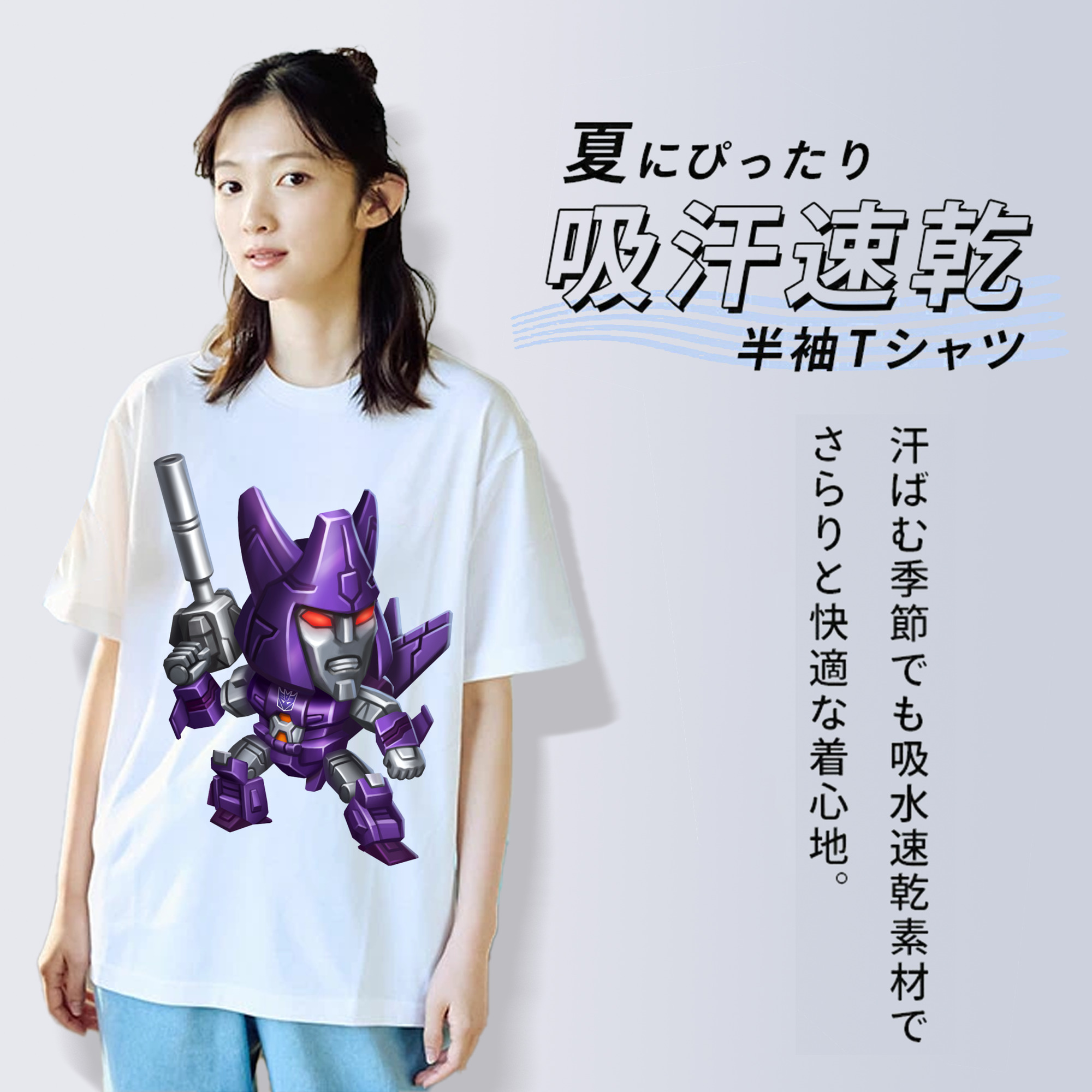  レディースカジュアルプリントTシャツ（綿100％）