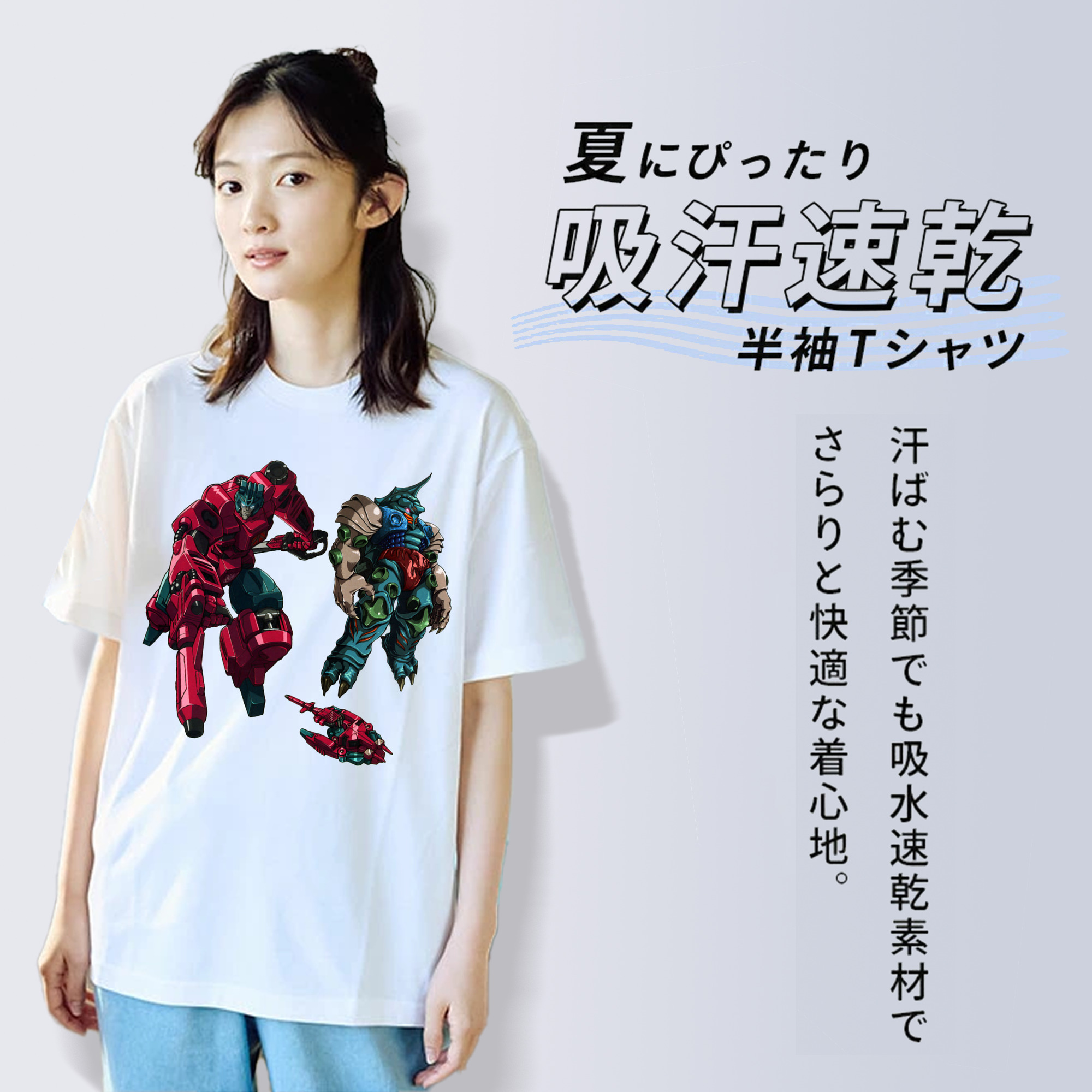  レディースカジュアルプリントTシャツ（綿100％）
