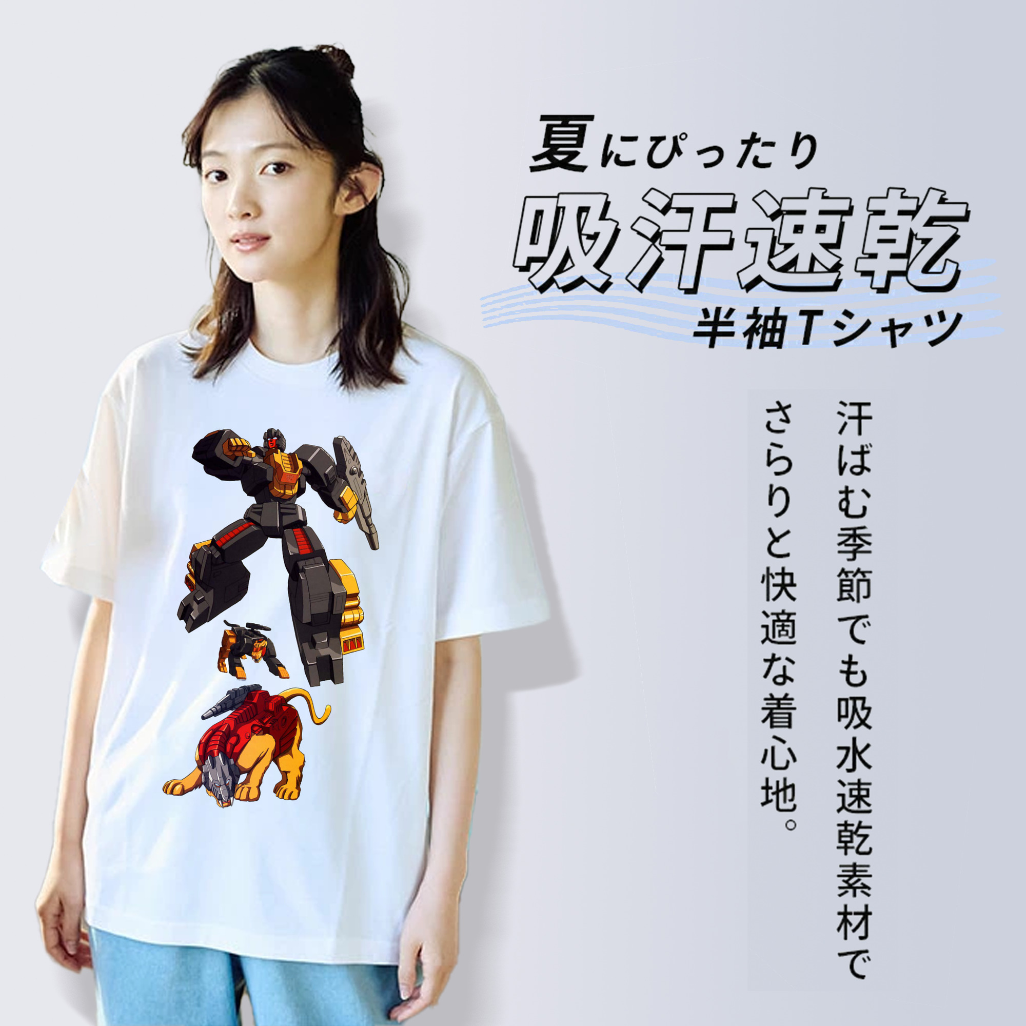  レディースカジュアルプリントTシャツ（綿100％）