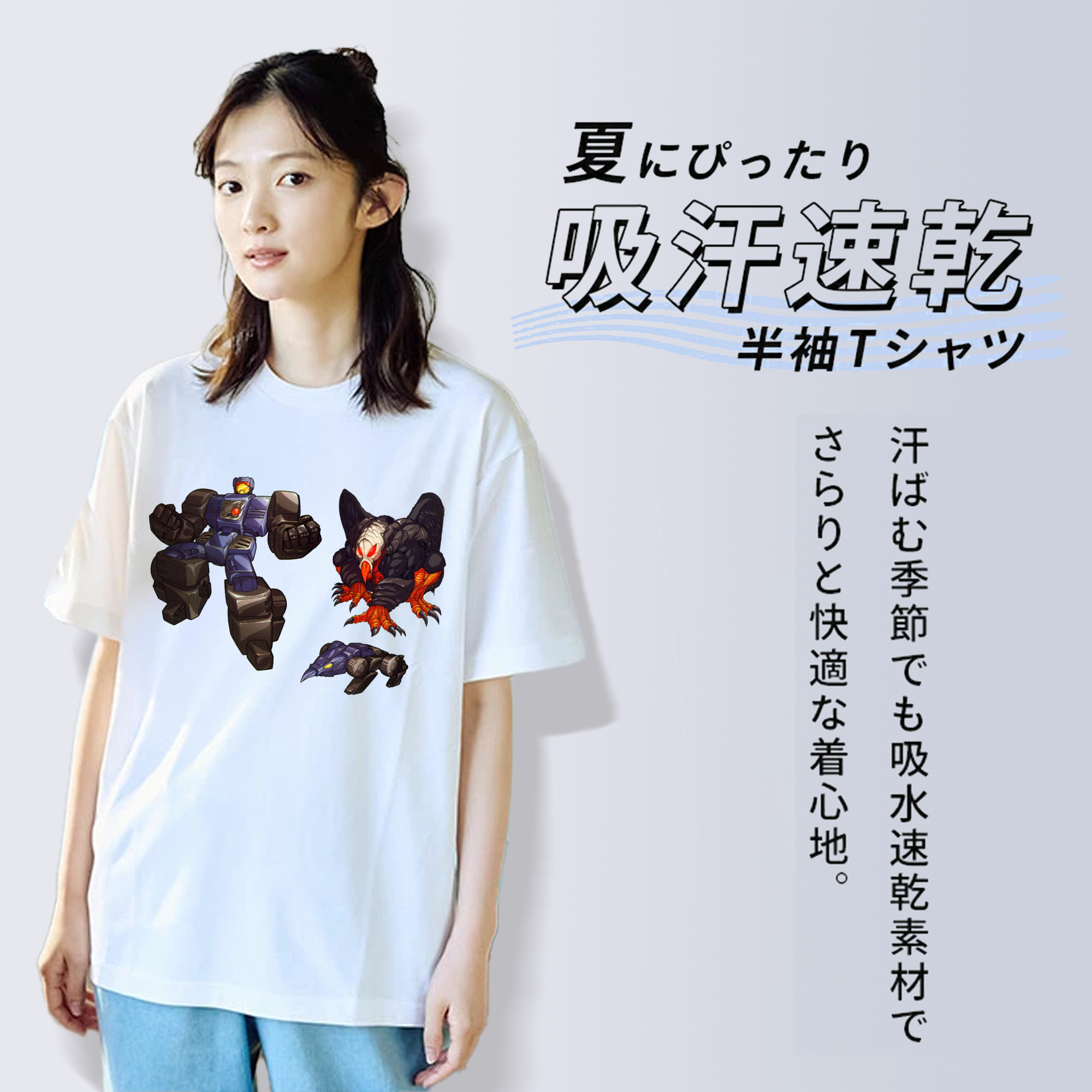 レディースカジュアルプリントTシャツ（綿100％）