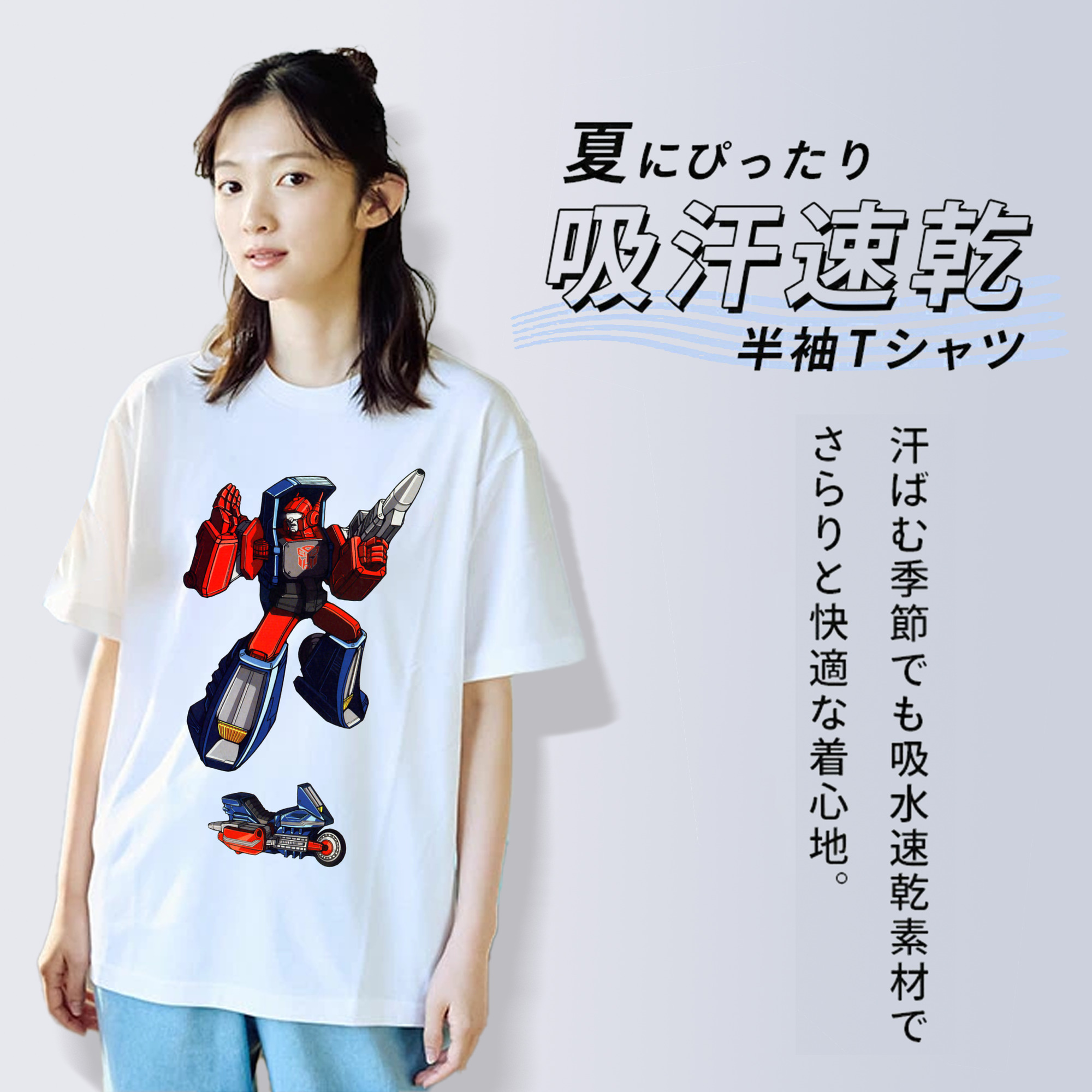  レディースカジュアルプリントTシャツ（綿100％）