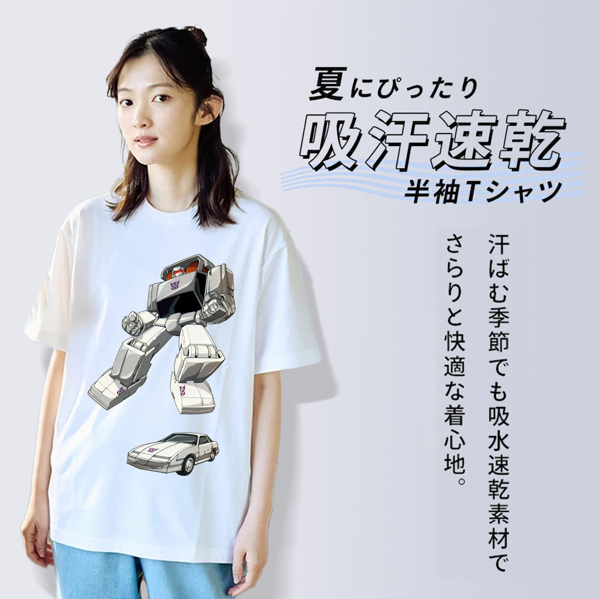  レディースカジュアルプリントTシャツ（綿100％）