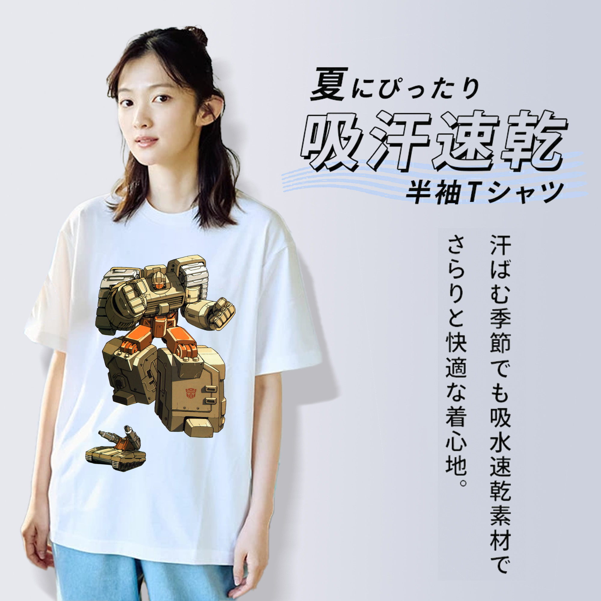  レディースカジュアルプリントTシャツ（綿100％）